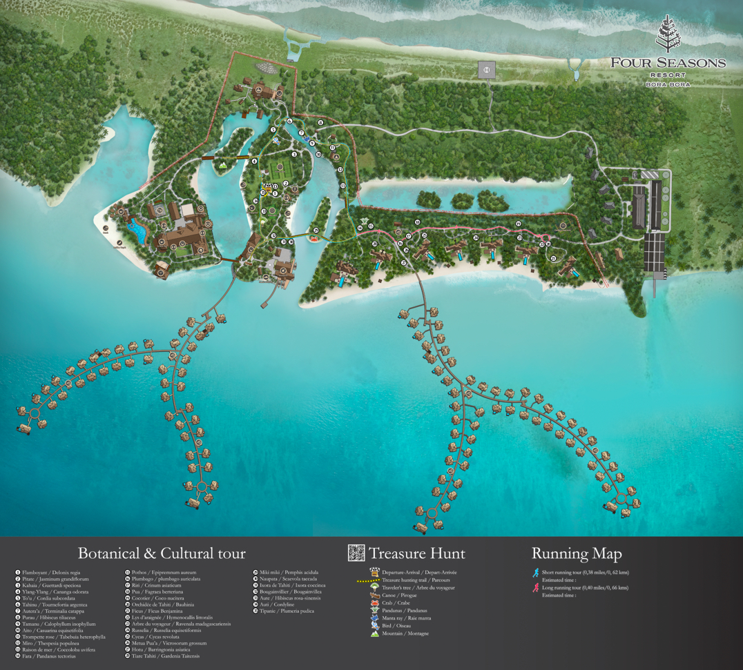 Four Seasons Bora Bora Resort Map