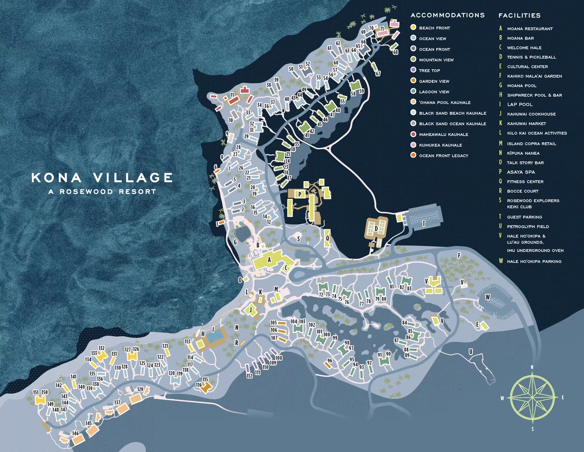 Rosewood Kona Village Resort Map