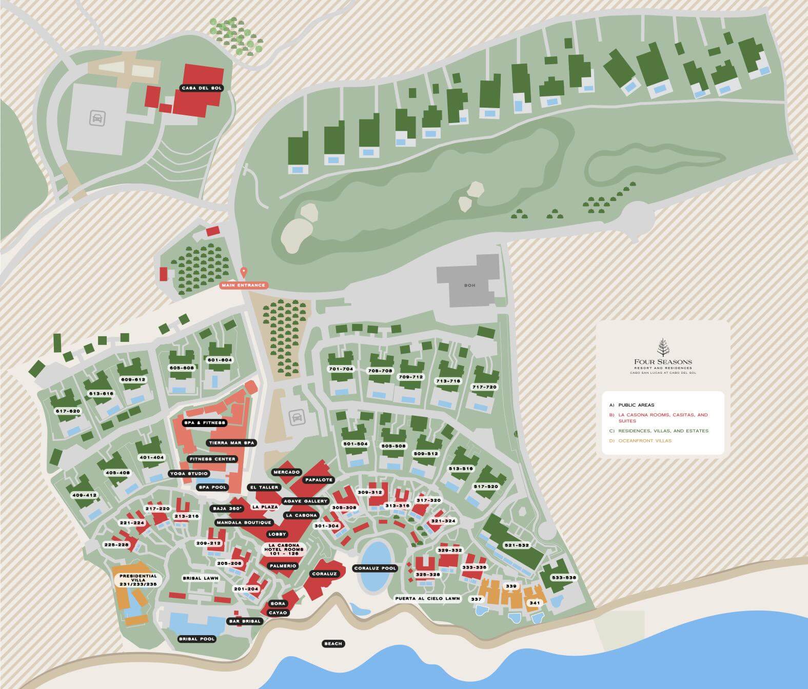 Four Seasons Cabo del Sol Map