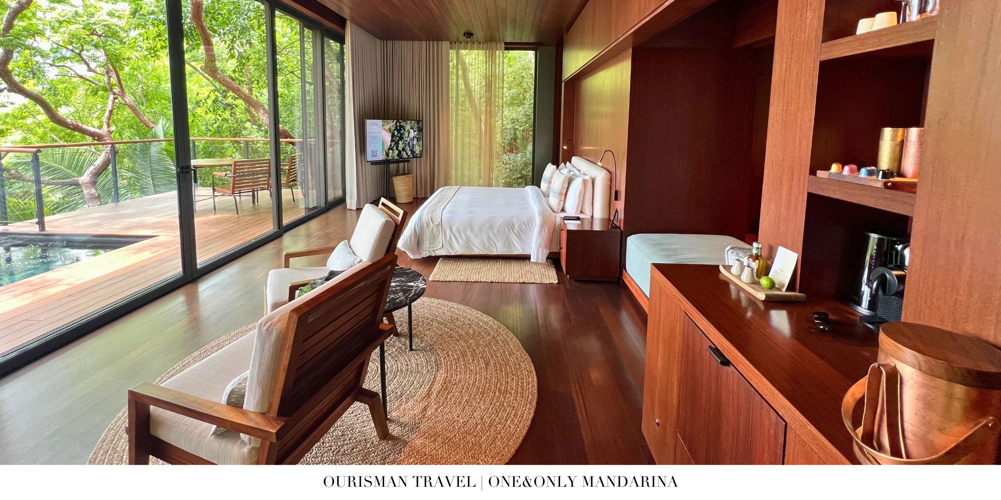 Luxurious suite interior at One&Only Mandarina showcasing modern design and serene ambiance