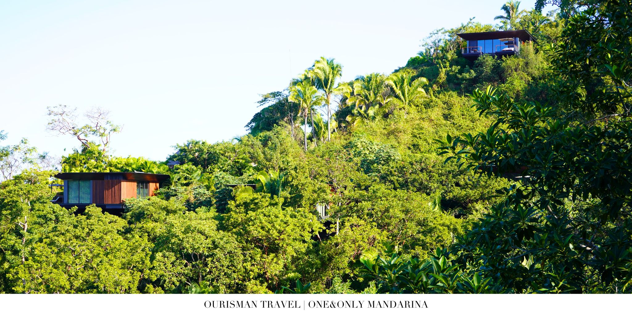 One&Only Mandarina treehouse-style villas terraced into the jungle cliffs overlooking the Pacific Ocean
