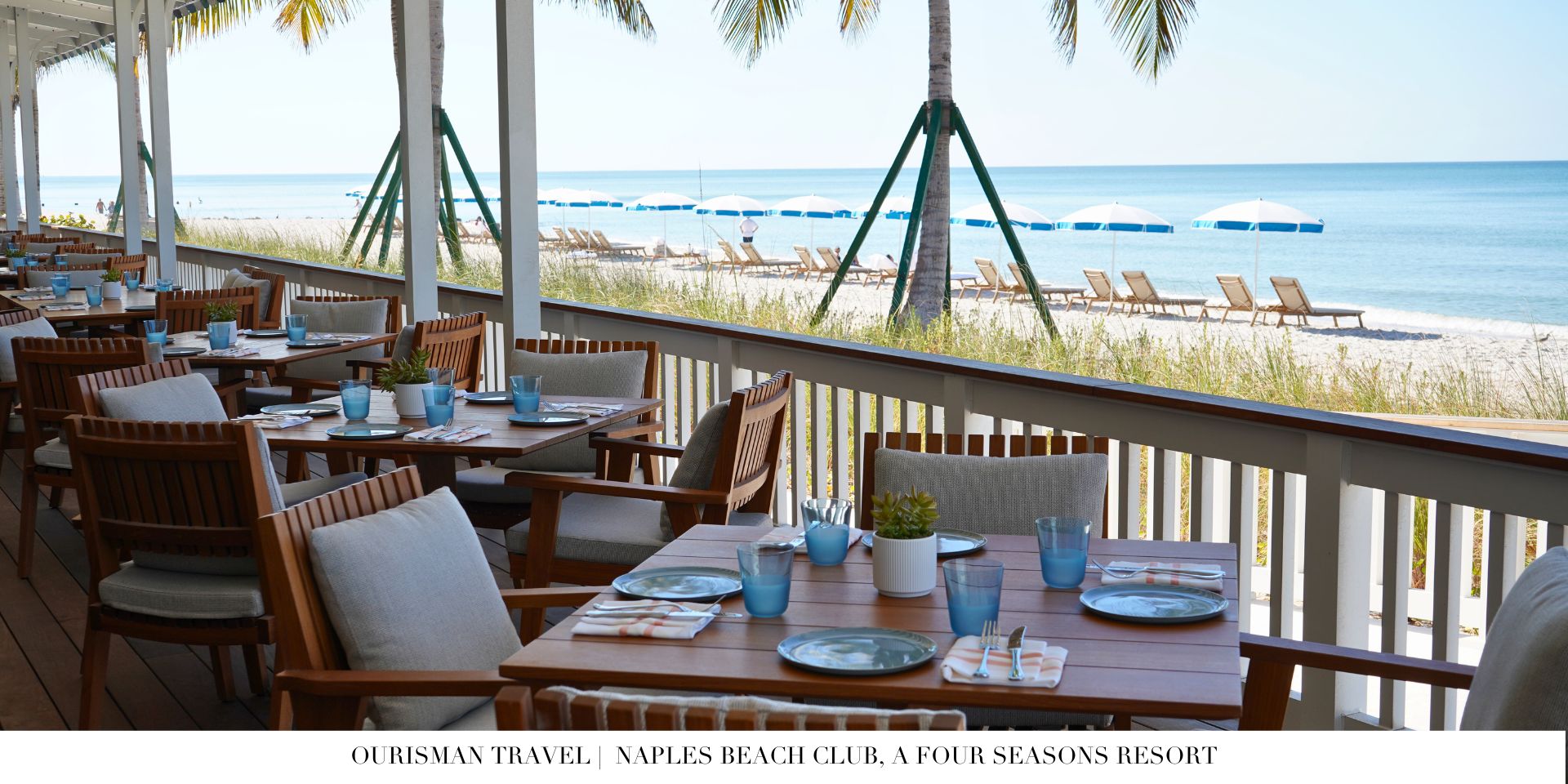 Four Seasons Naples dining area with ocean views