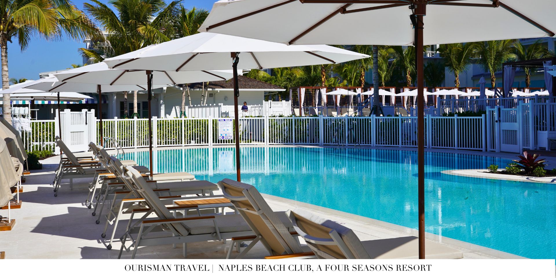 Four Seasons Naples main pool umbrellas