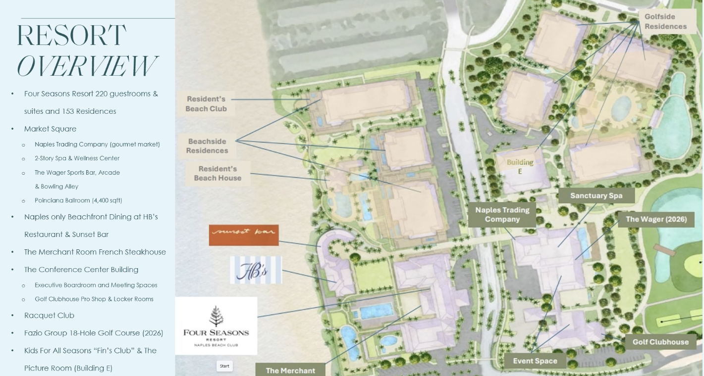 Four Seasons Naples Resort Map
