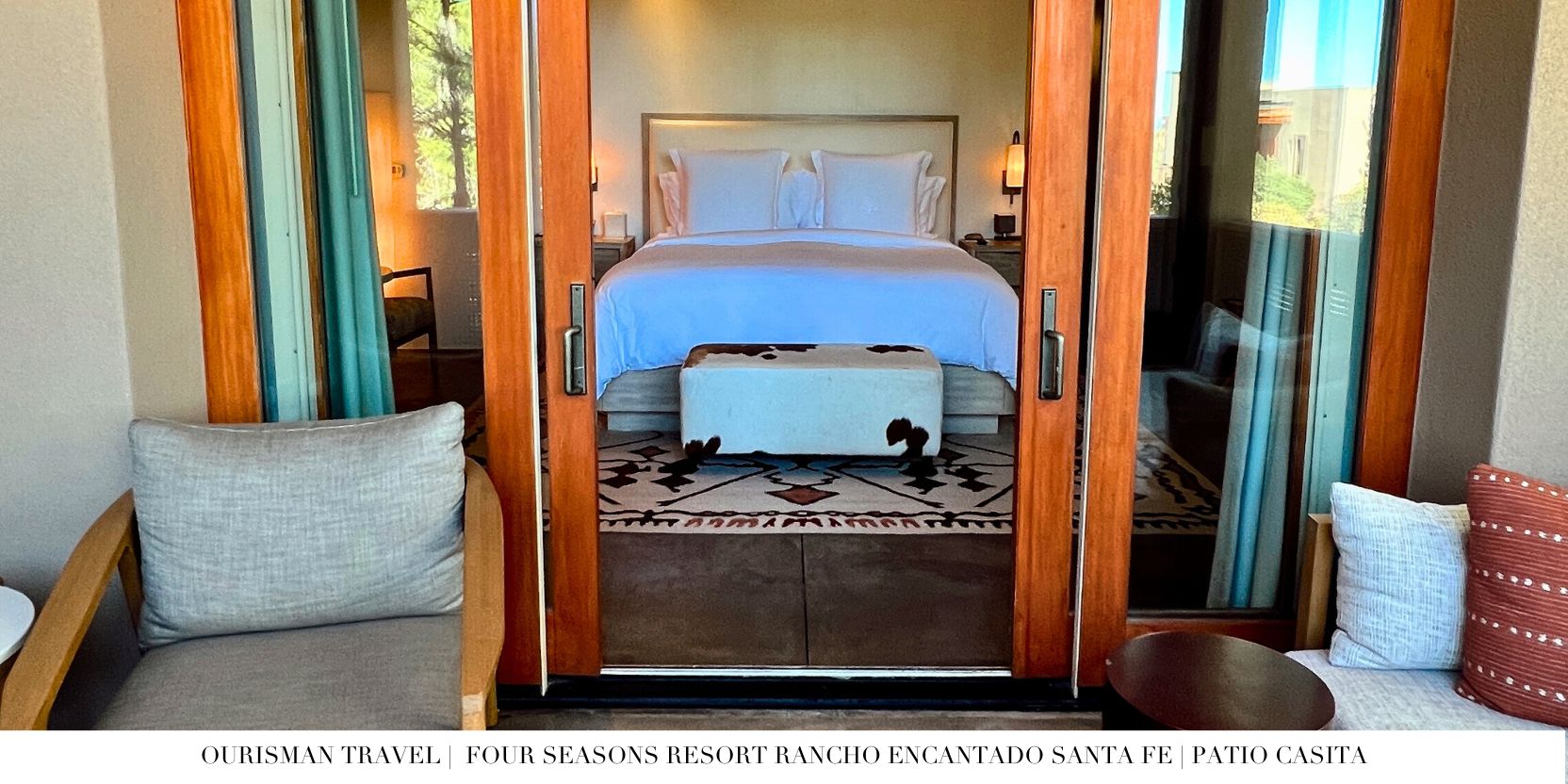 Four Seasons Santa Fe patio casita terrace view looking in