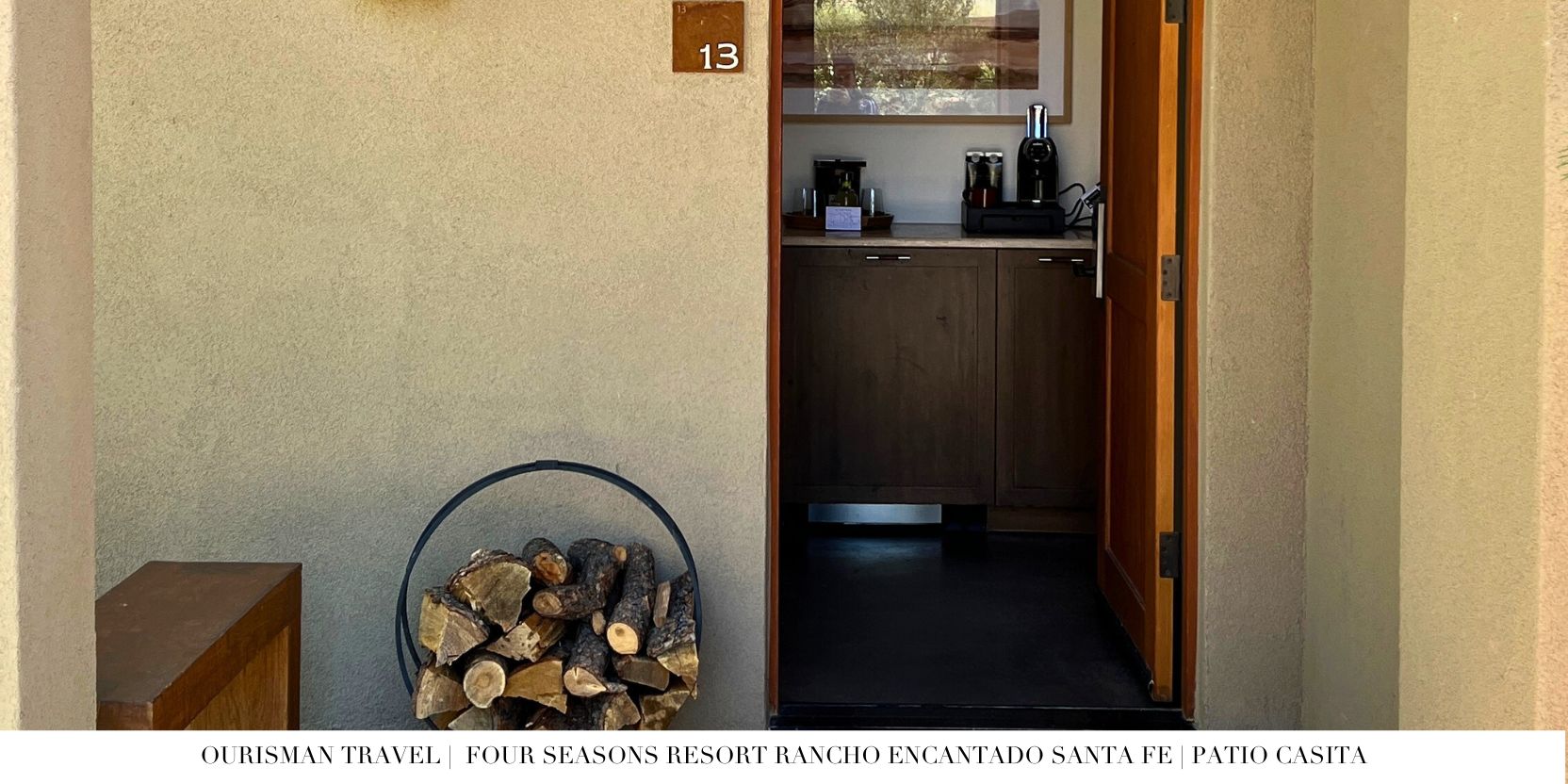 Four Seasons Santa Fe patio casita front entrance