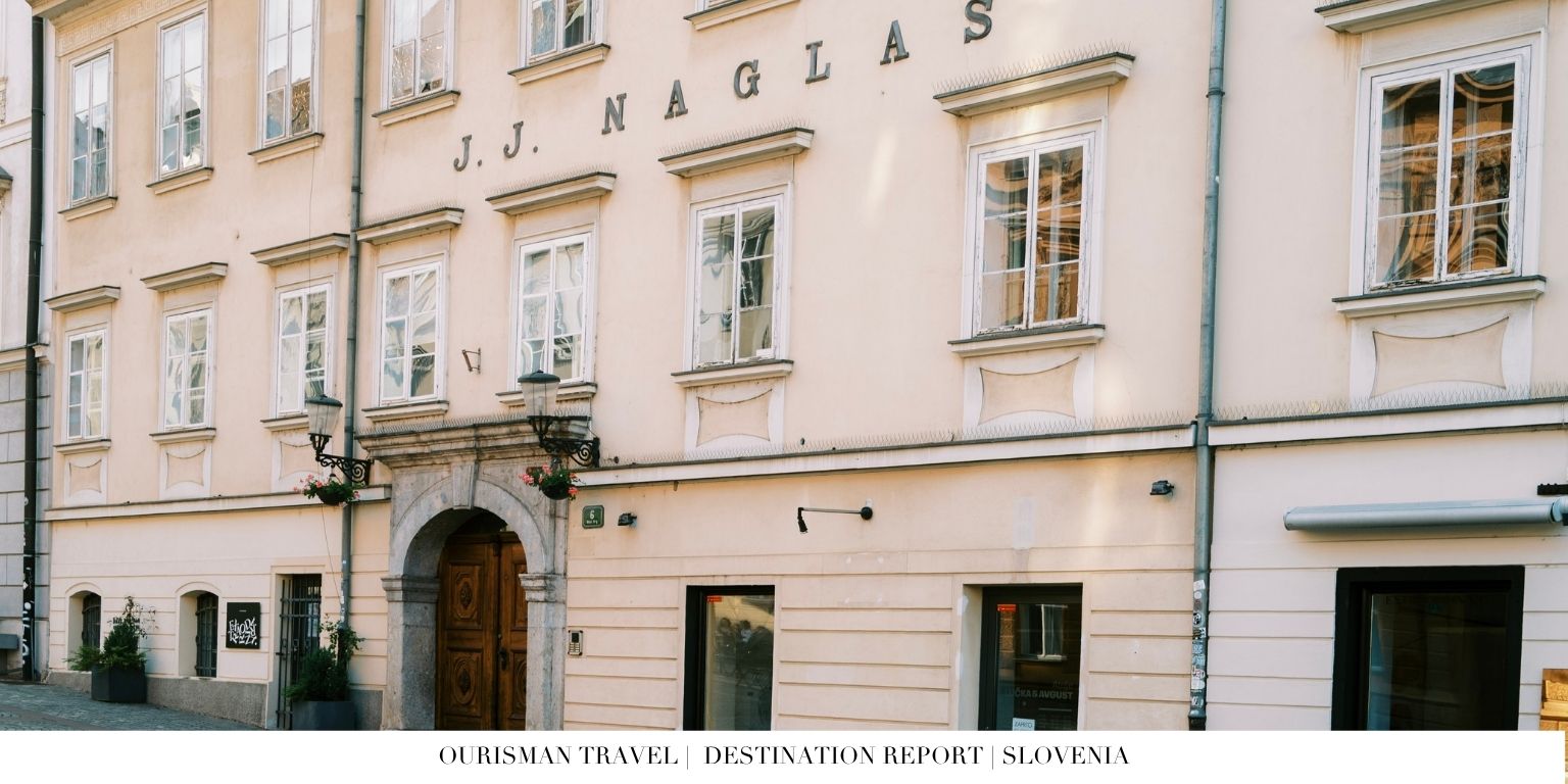 Countryside drive through vineyards and villages in Slovenia