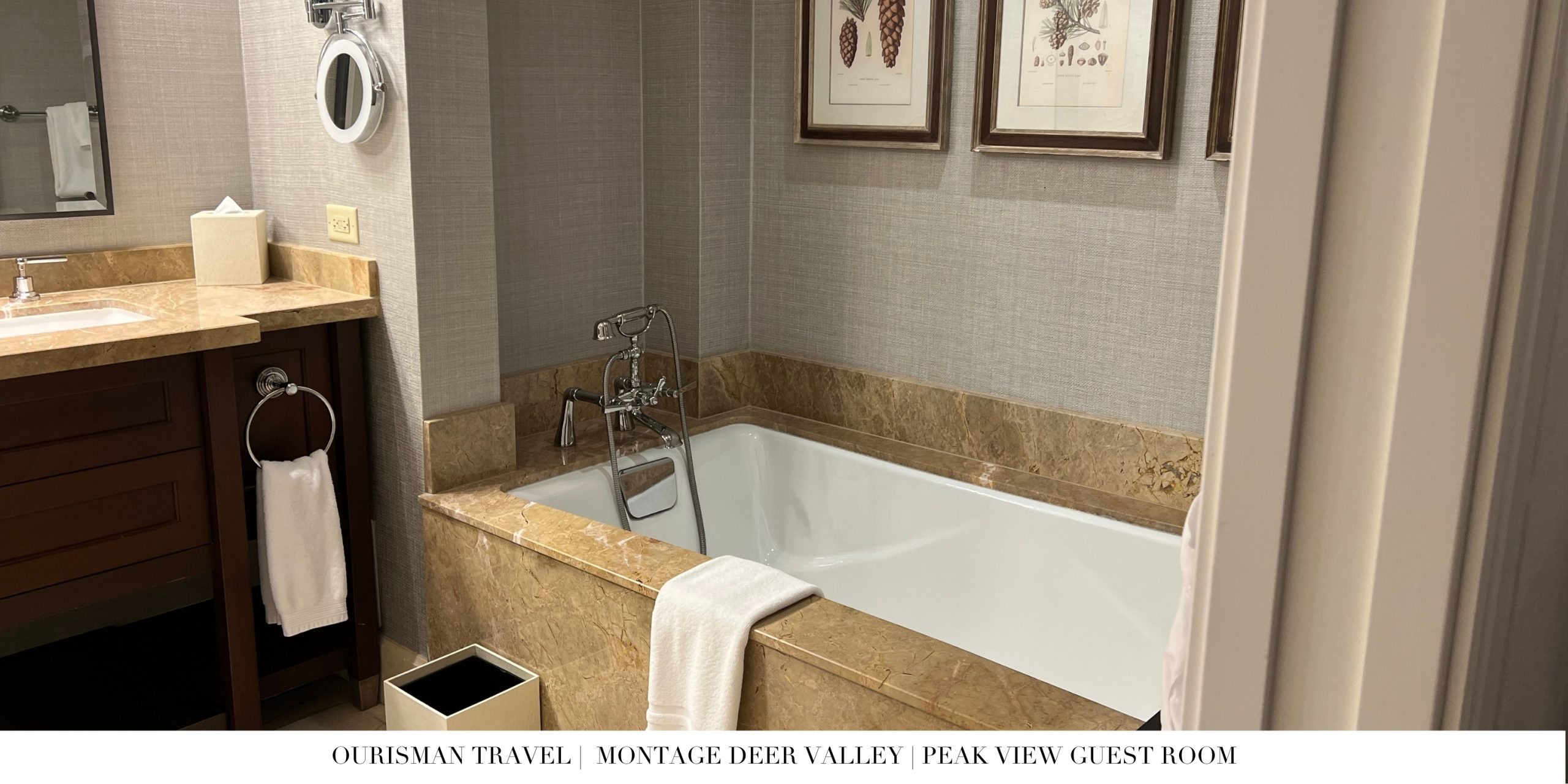 Montage Deer Valley peak view guest room bath tub