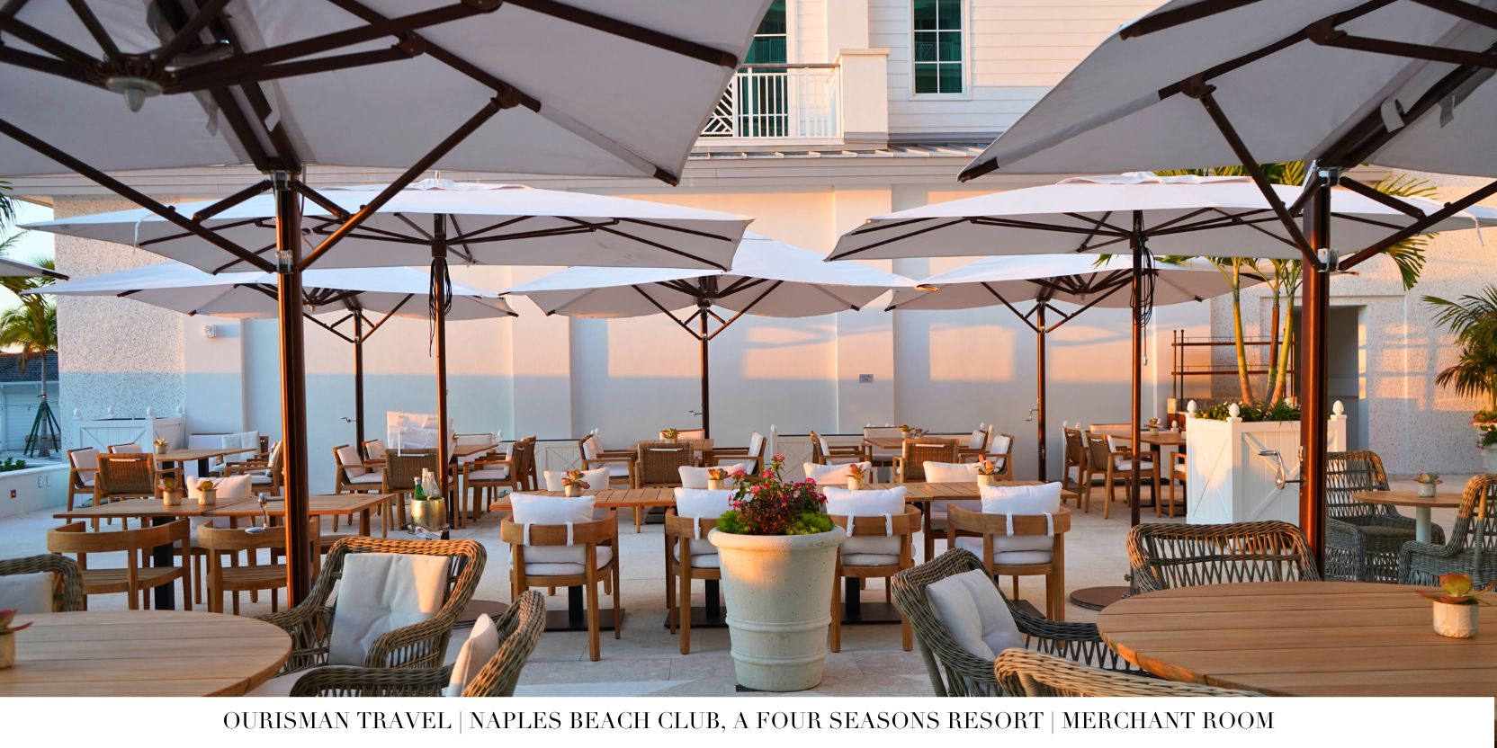 Outdoor Area at Merchant Room at Four Seasons Naples