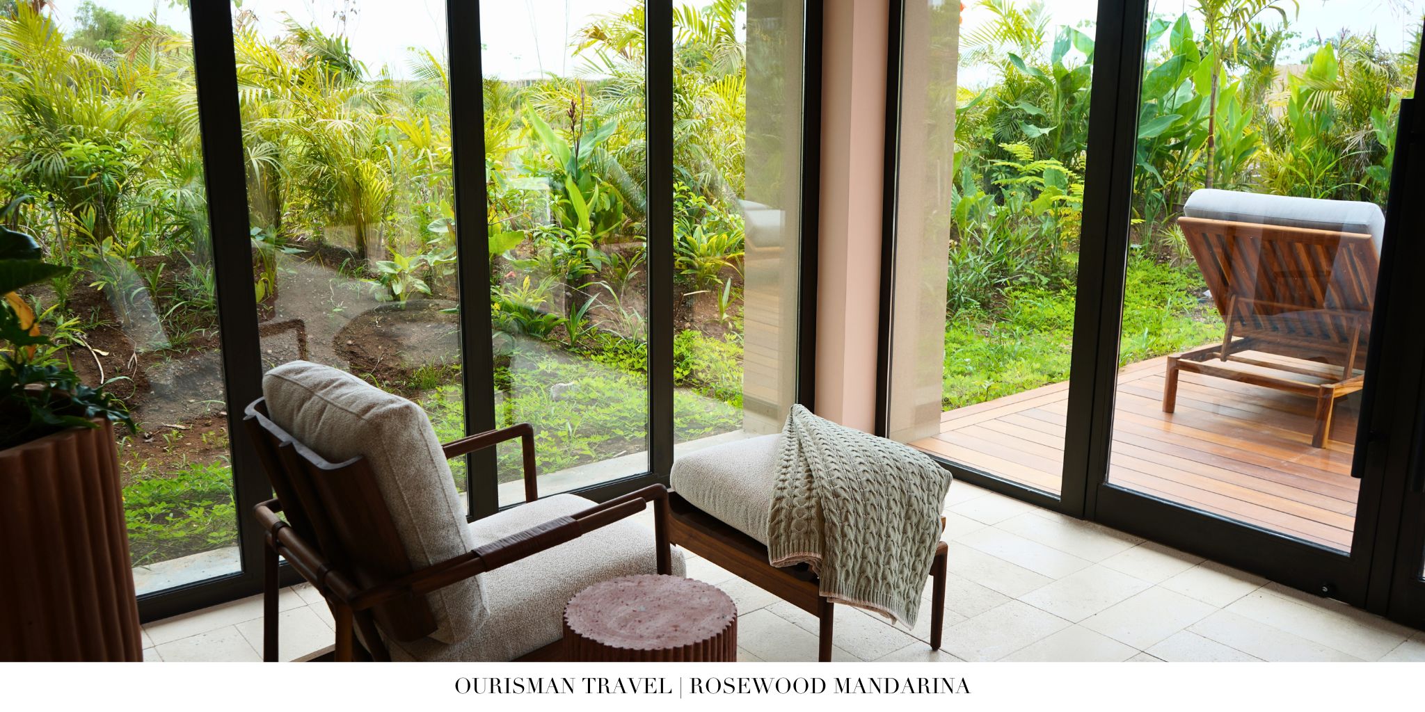Rosewood Mandarina spa relaxation area with calming atmosphere and natural materials
