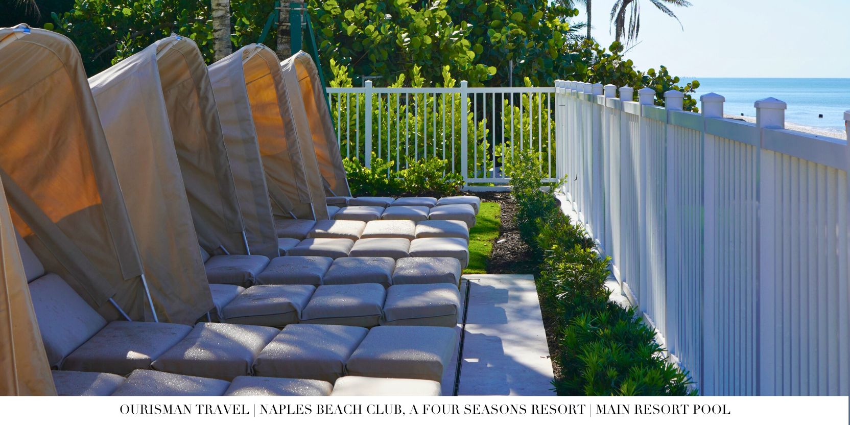 Lounge Area at the Main Pool at Four Seasons Naples