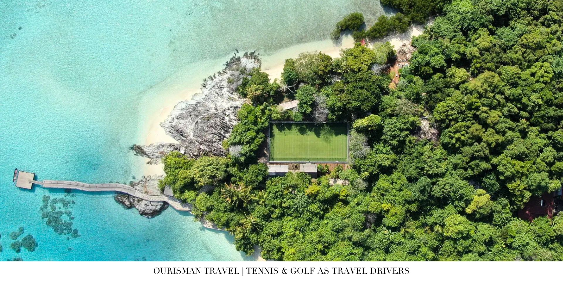 Luxury resort tennis courts set against a dramatic natural landscape