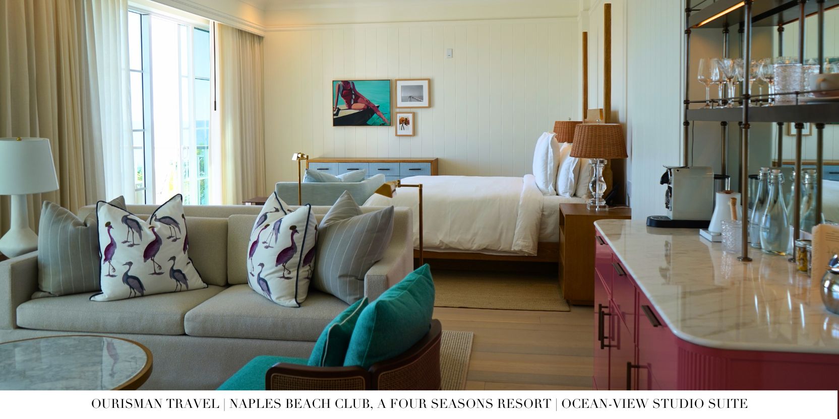 Full View of the Ocean-View Studio Suite at Four Seasons Naples