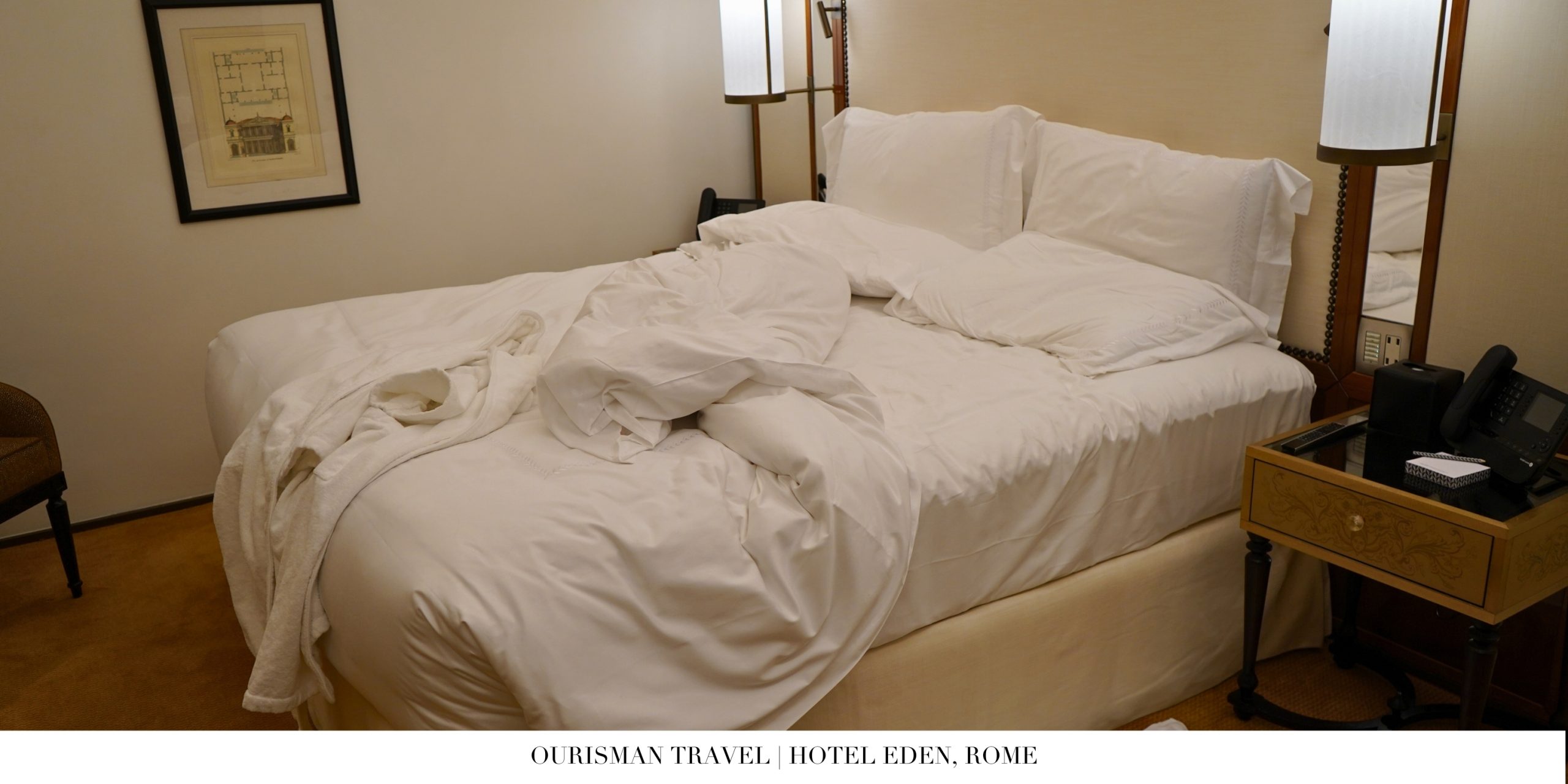 Hotel Eden Rome bed