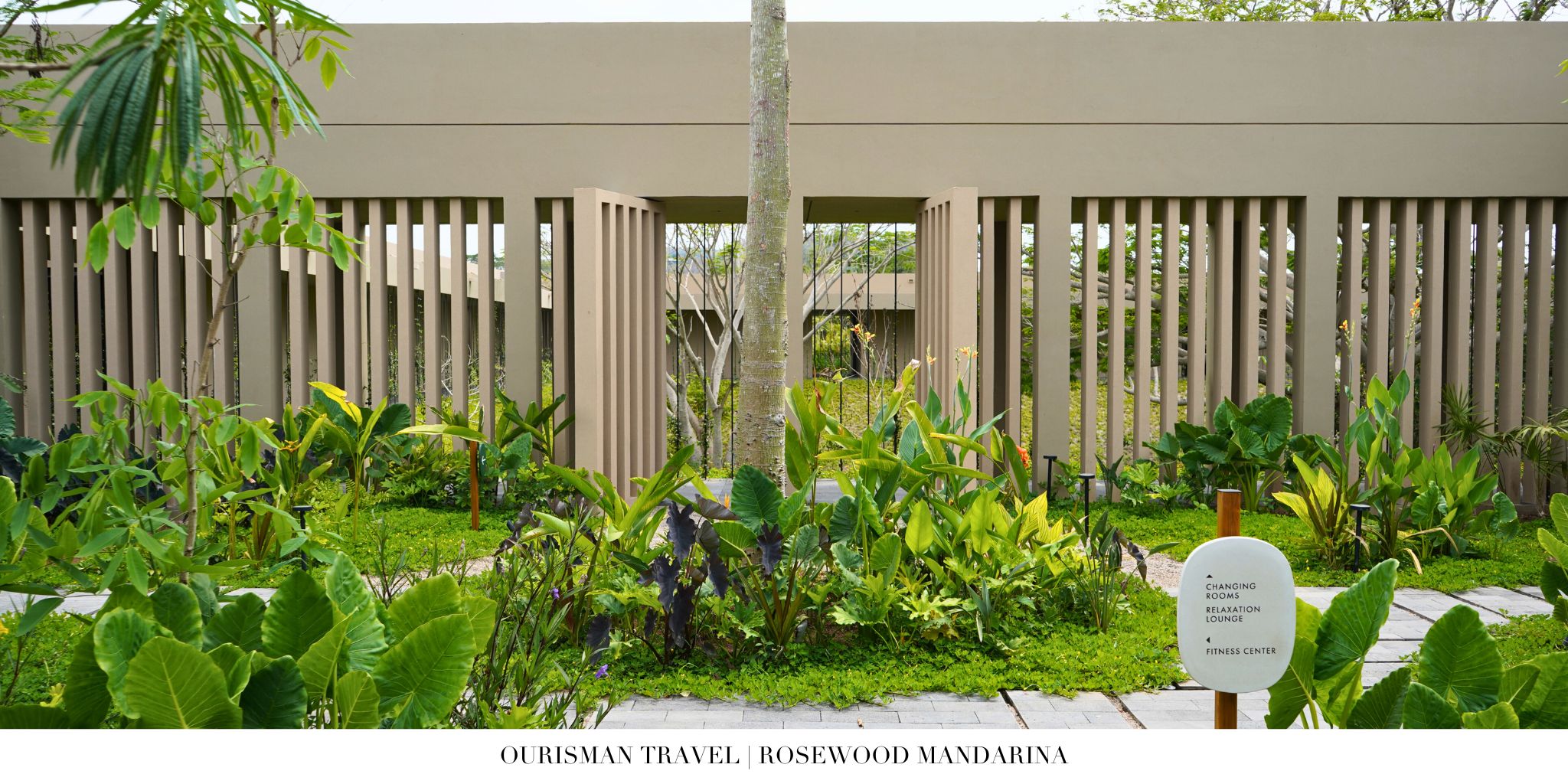 Spa entrance at Rosewood Mandarina