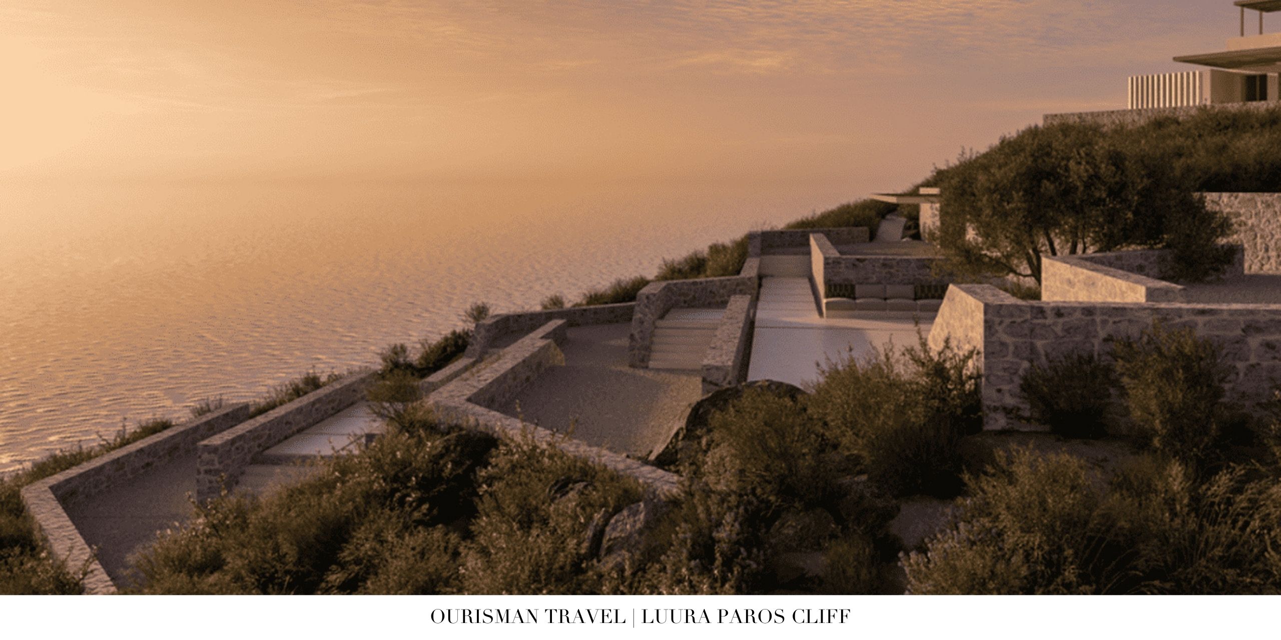 29. Cliffside villas perched above the Aegean Sea at Luura Paros Cliff