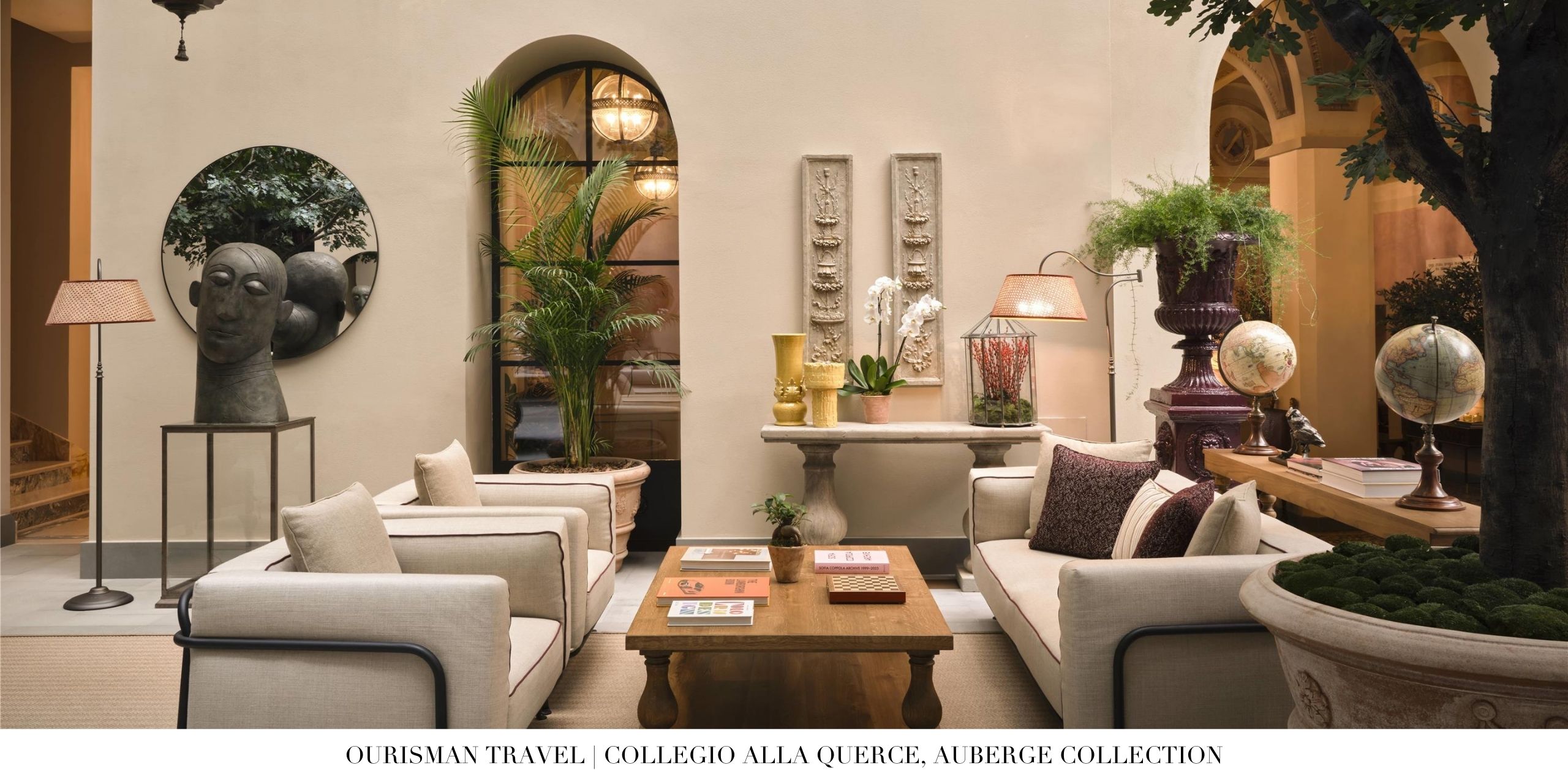 Elegant lounge with Italian design at Collegio alla Querce