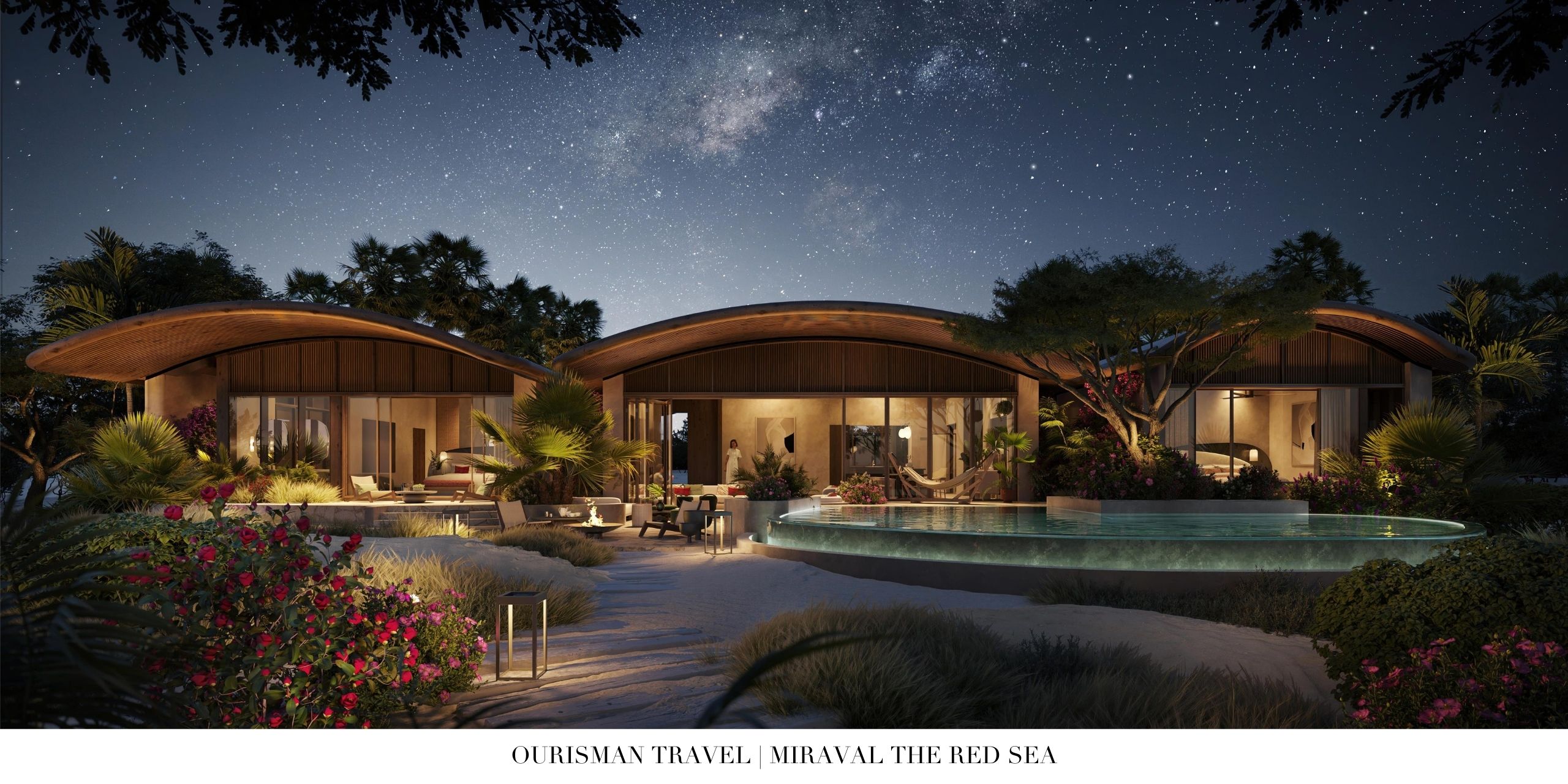 Desert and ocean landscape surrounding Miraval The Red Sea