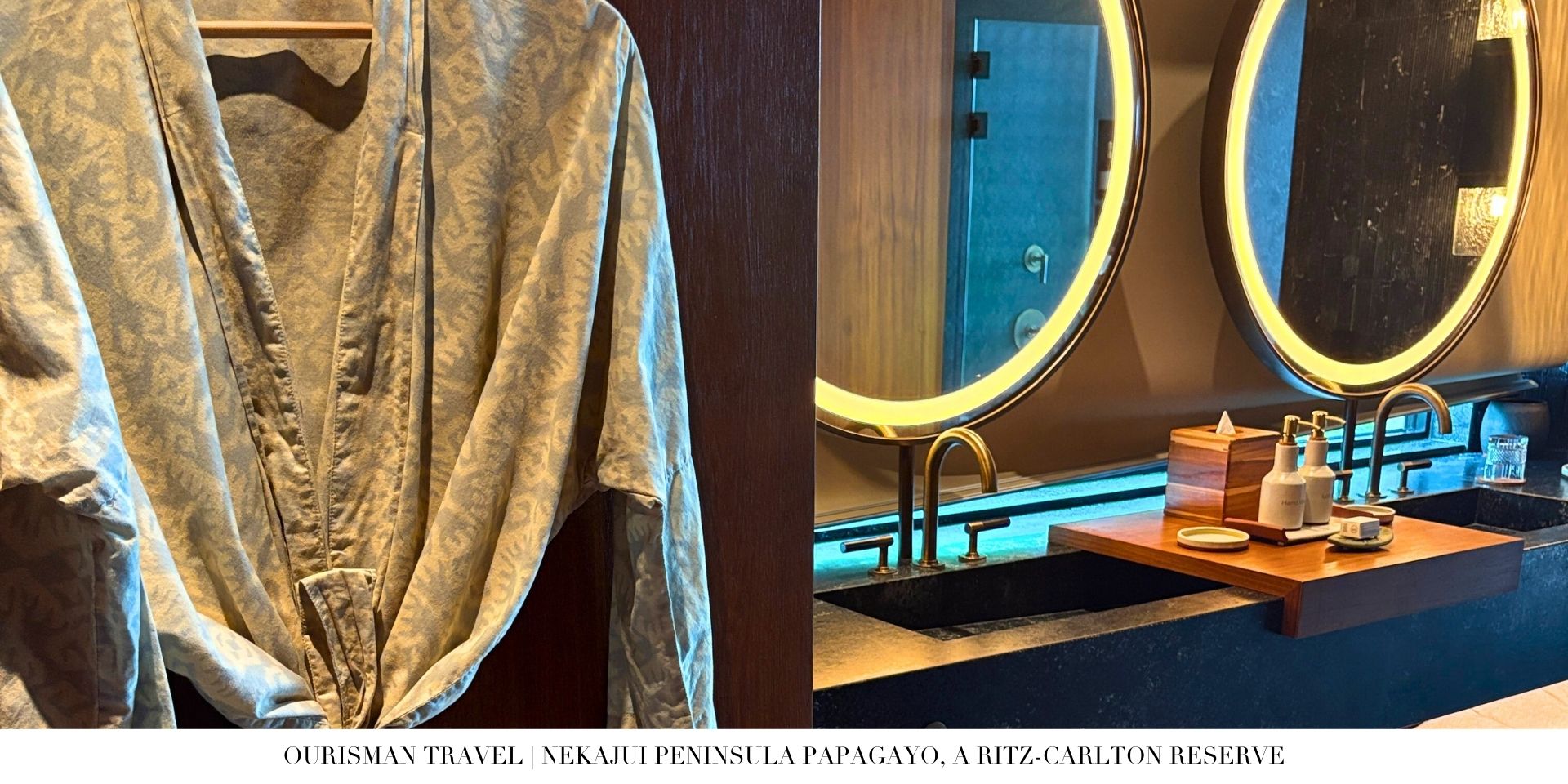 Serene bathroom at Nekajui with open‑air design, soaking tub, and natural stone finishes