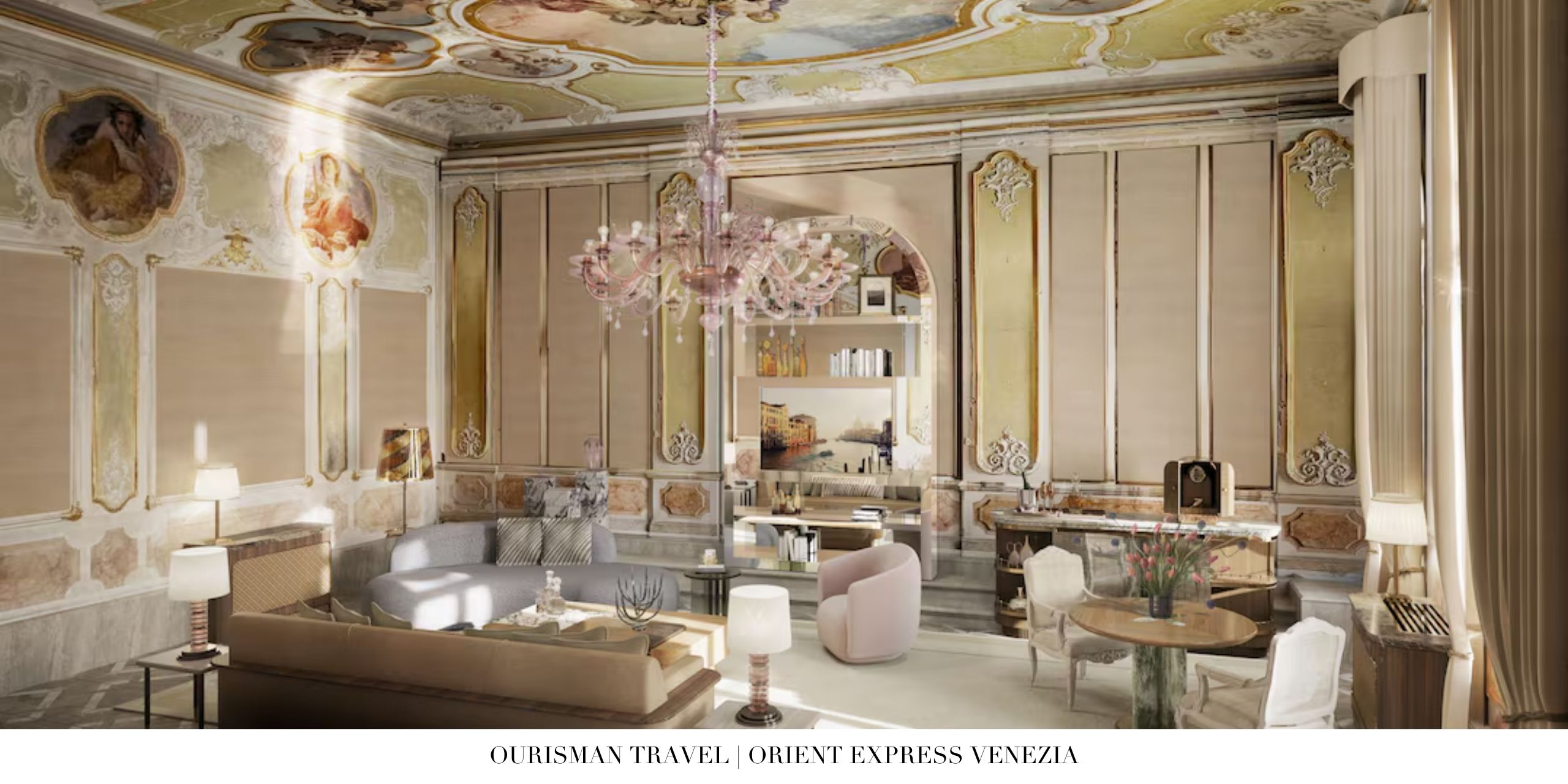 19. Grand lobby and reception area at Orient Express Venice Hotel