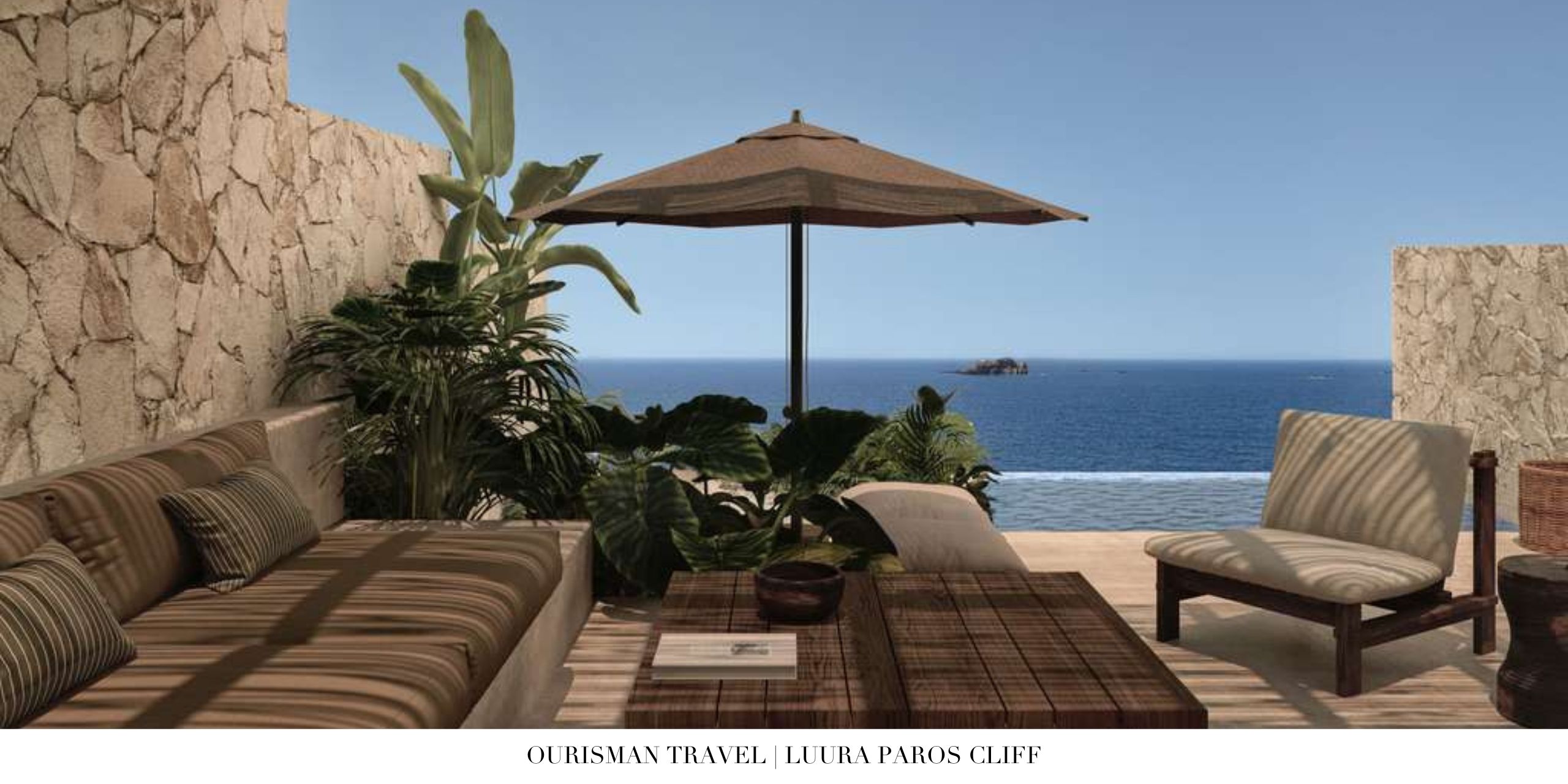 Luxury suite with Aegean Sea view at Luura Paros Cliff