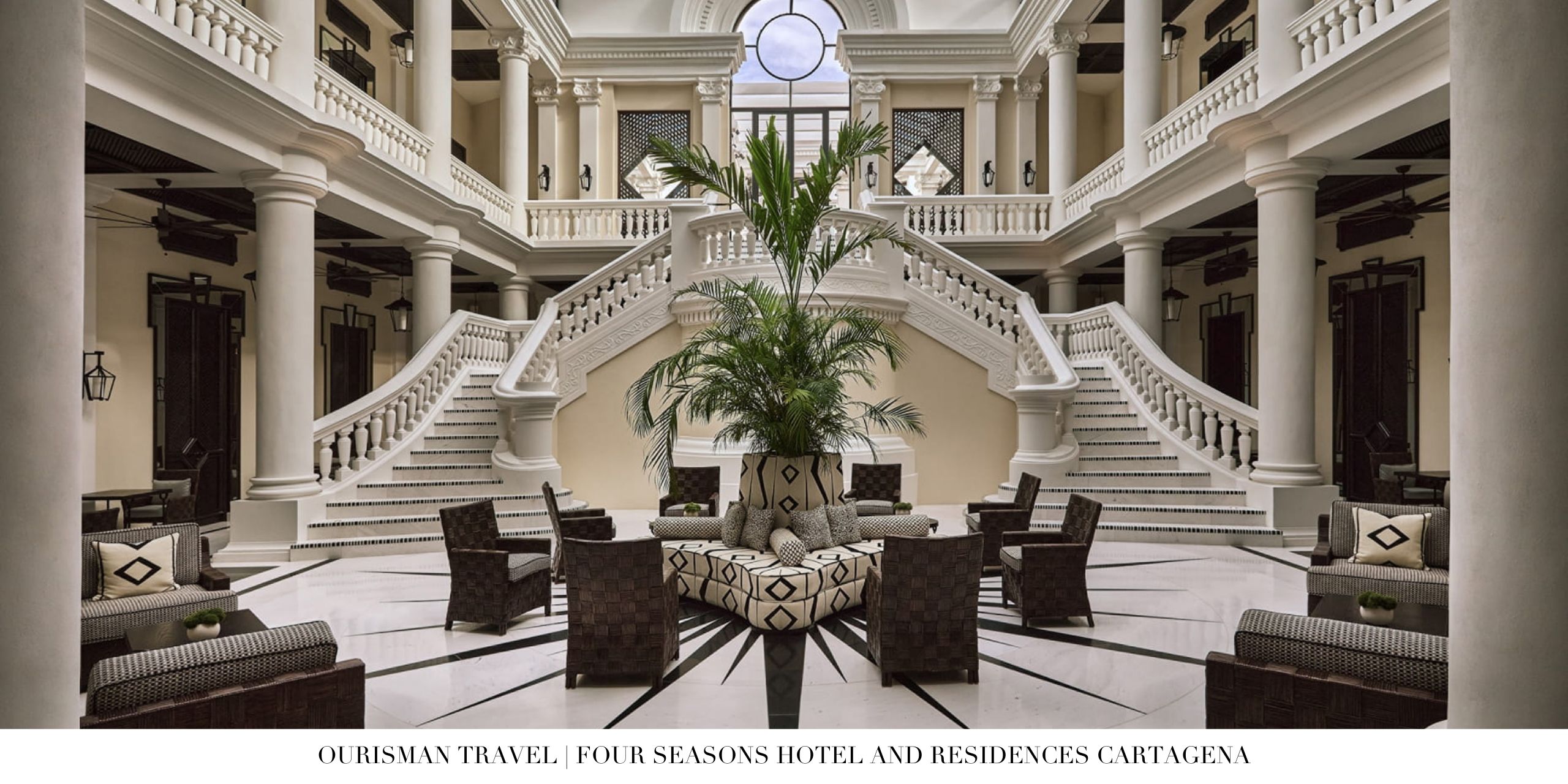 Contemporary architectural design with Caribbean accents at Four Seasons Cartagena