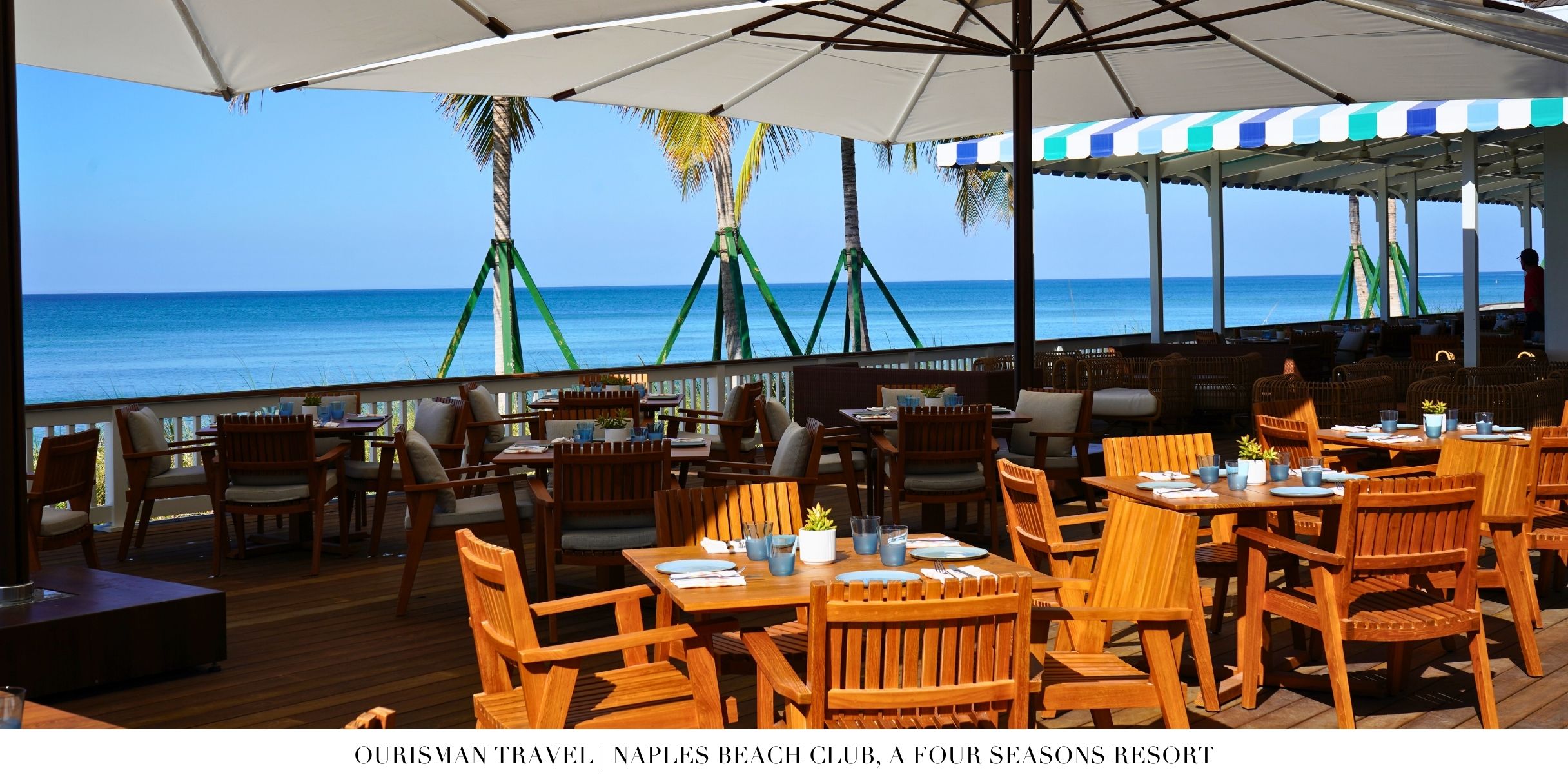 Oceanfront dining restaurant at Naples Beach Club Four Seasons