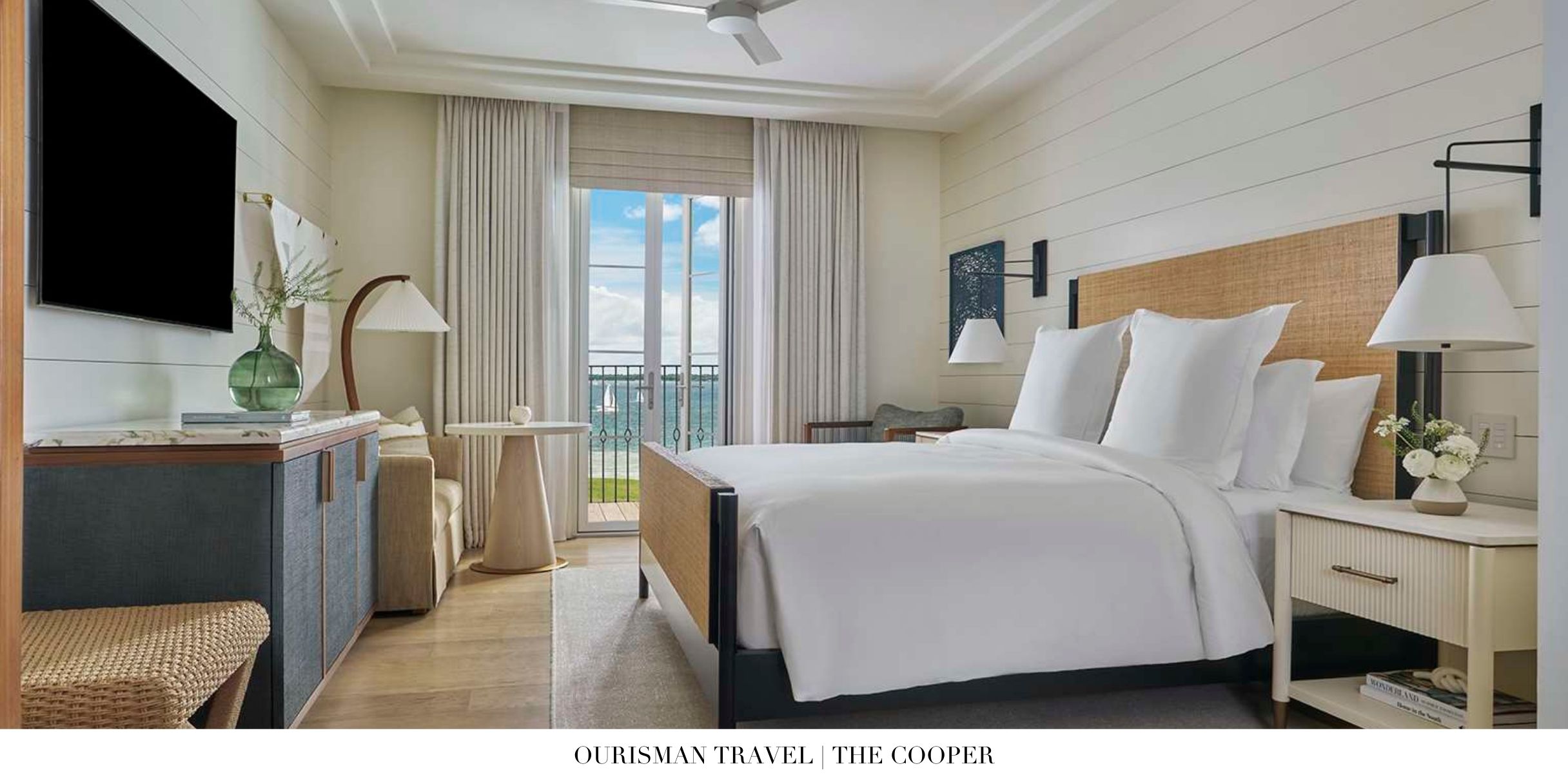 Guest room at The Cooper hotel in Charleston, South Carolina