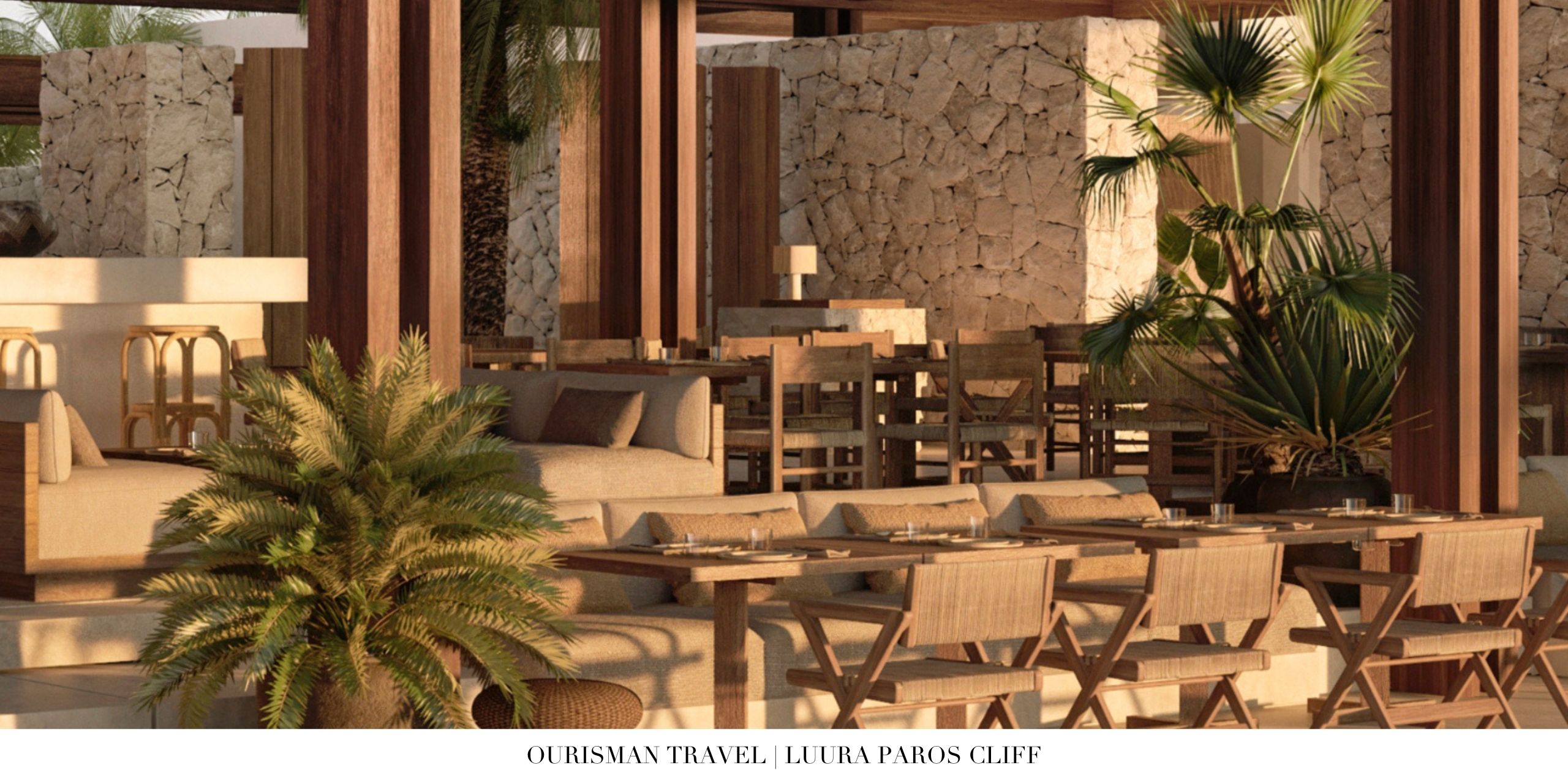 14. Outdoor terrace dining overlooking the ocean at Luura Paros Cliff