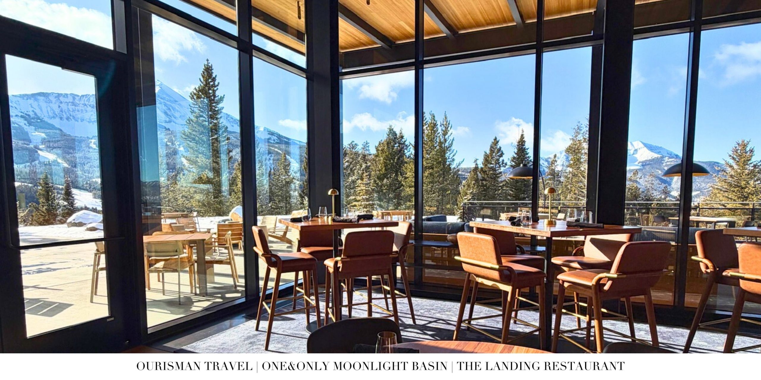 Daytime ambiance at The Landing at One&Only Moonlight Basin with soft lighting and refined mountain lodge décor.