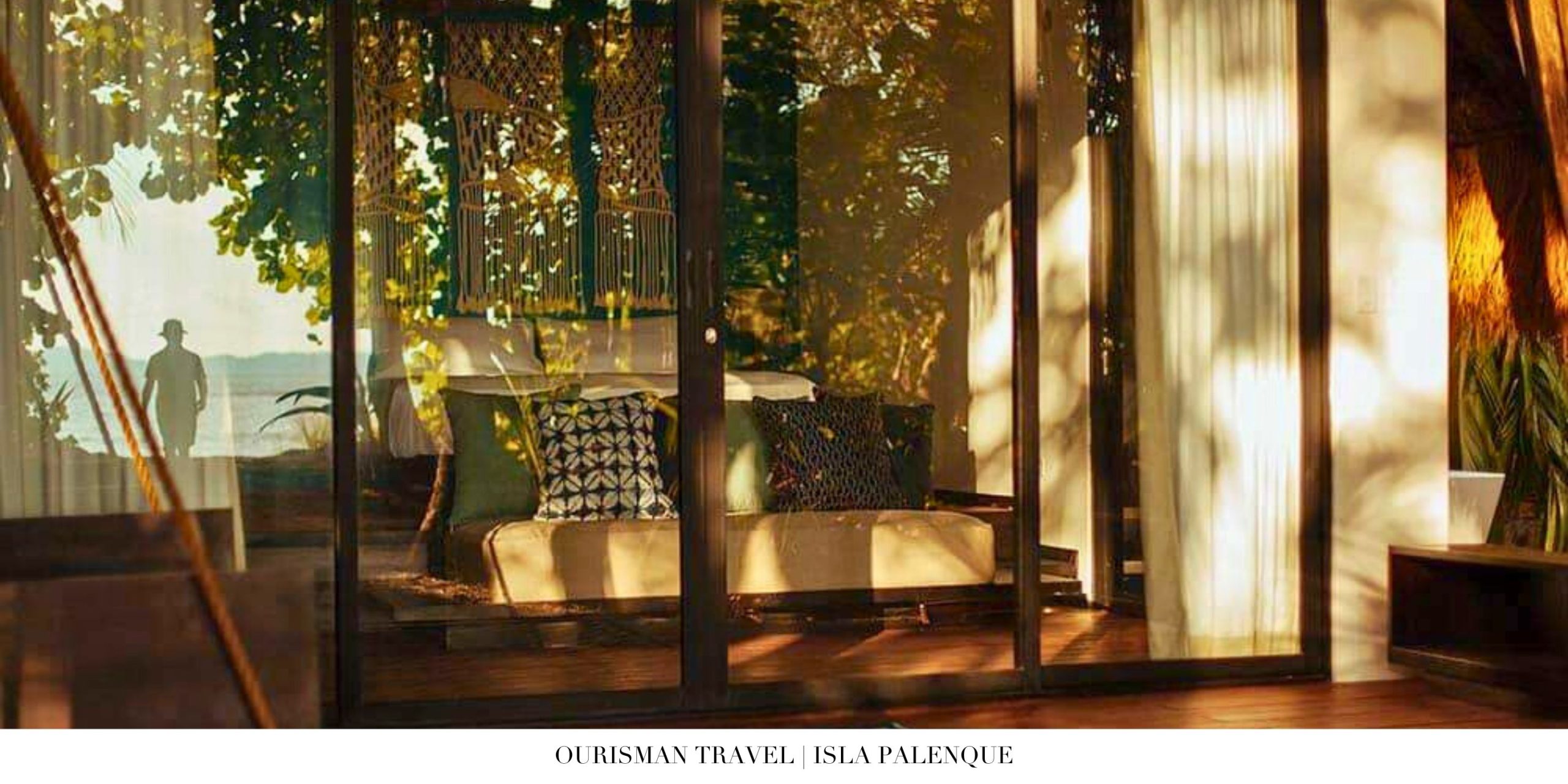 Interior of a luxury villa at Isla Palenque Resort with tropical décor and ocean views