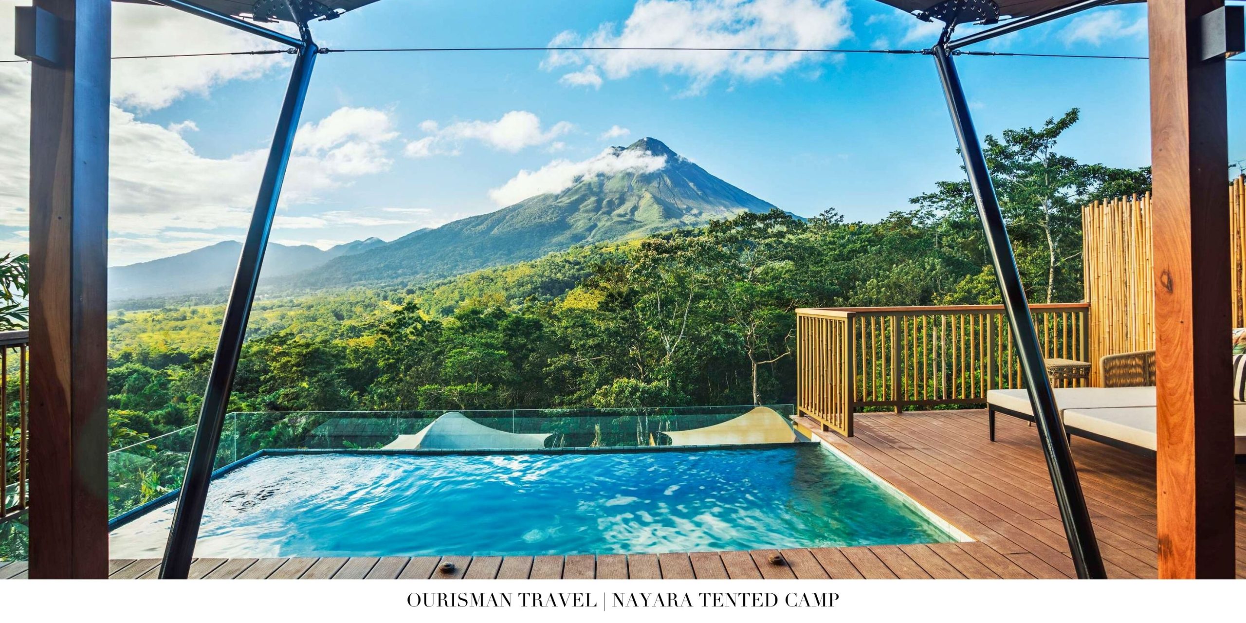 Luxury glamping tent at Nayara Tented Camp surrounded by rainforest