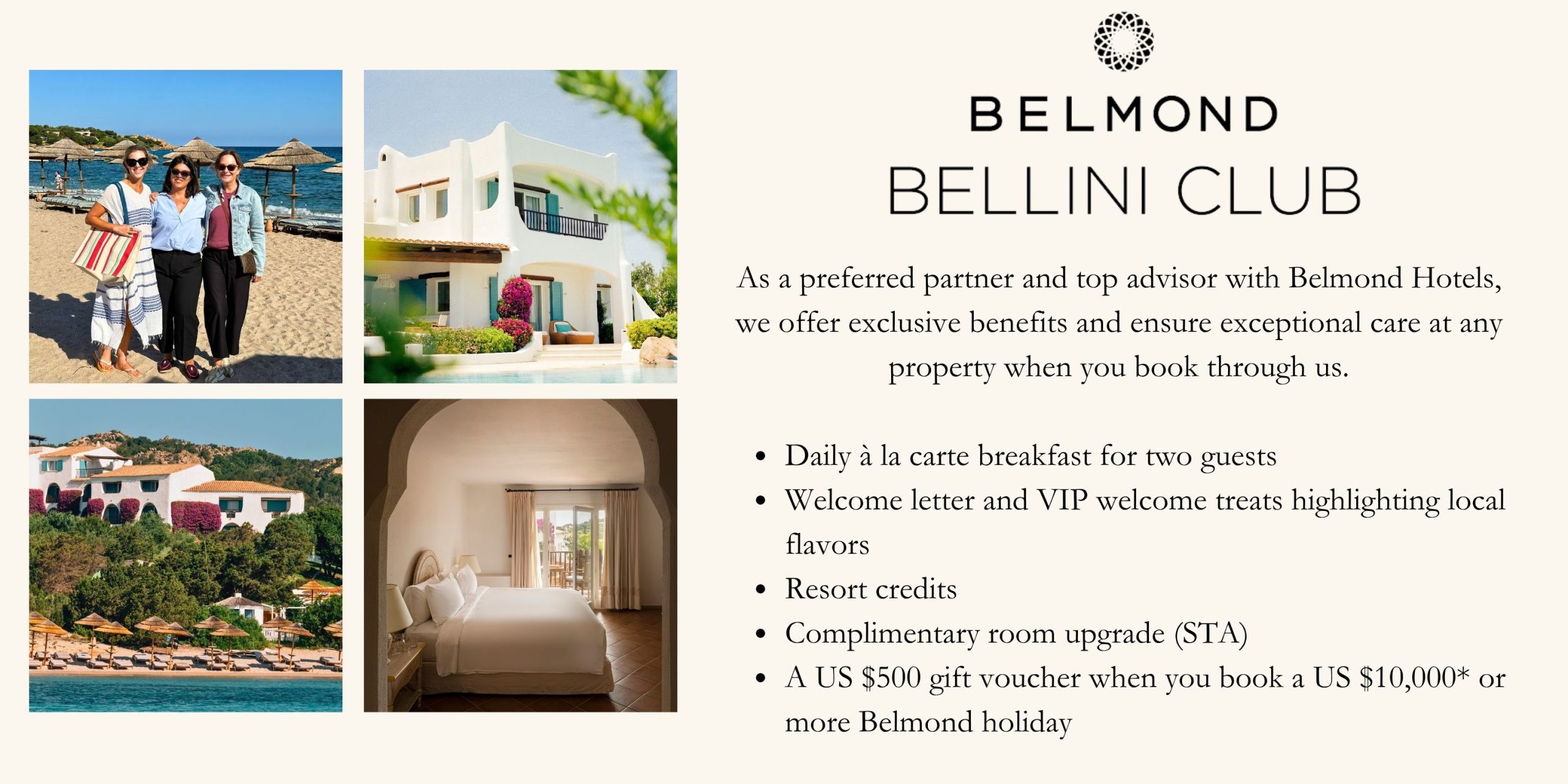 Belmond Bellini Club Perks at Romazzino