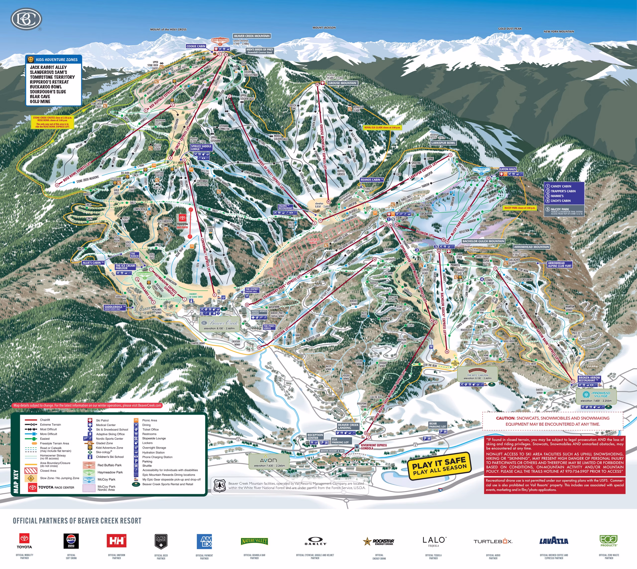 Beaver Creek ski trail map