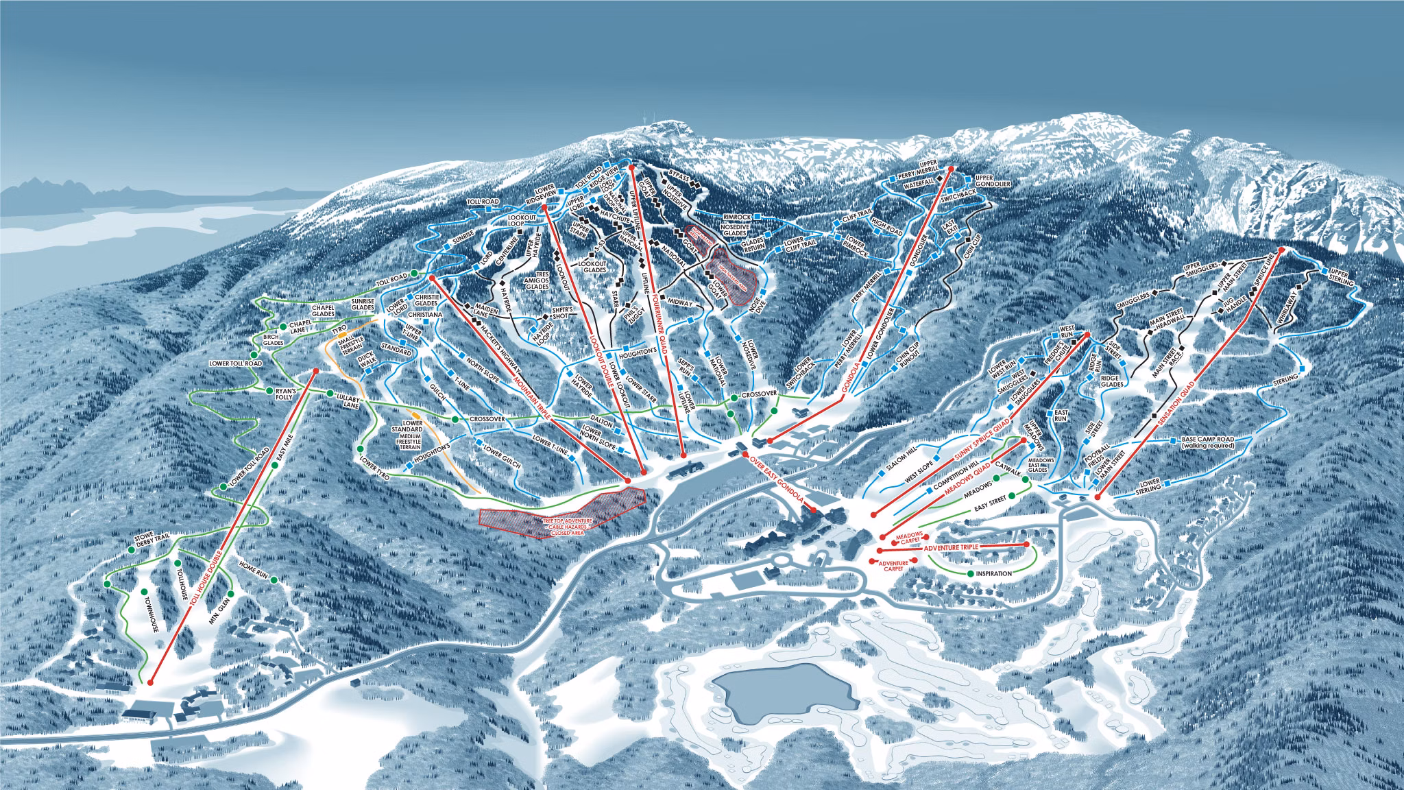 Stowe ski trail map