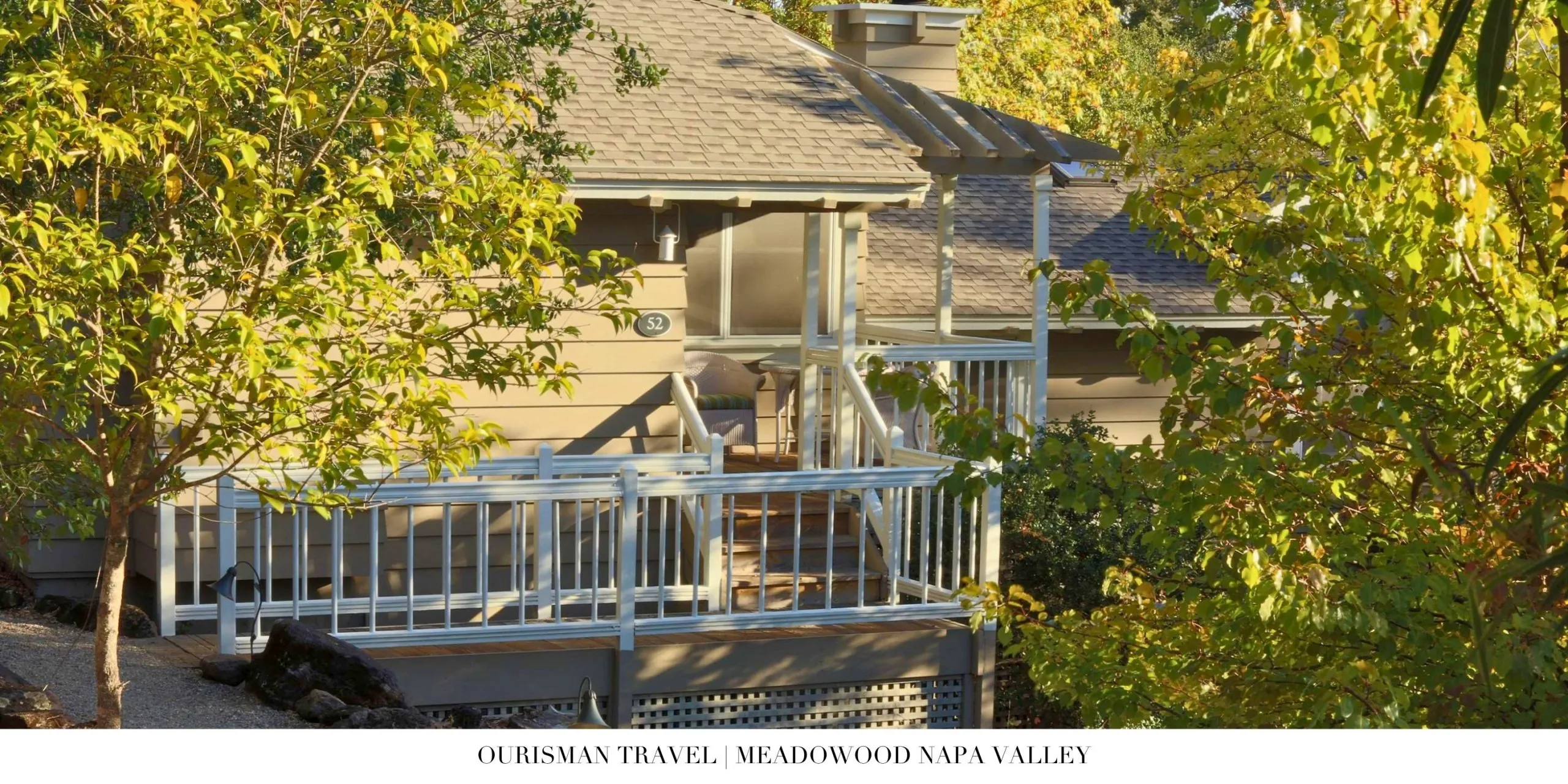 Private terrace at Meadowood Napa Valley suite