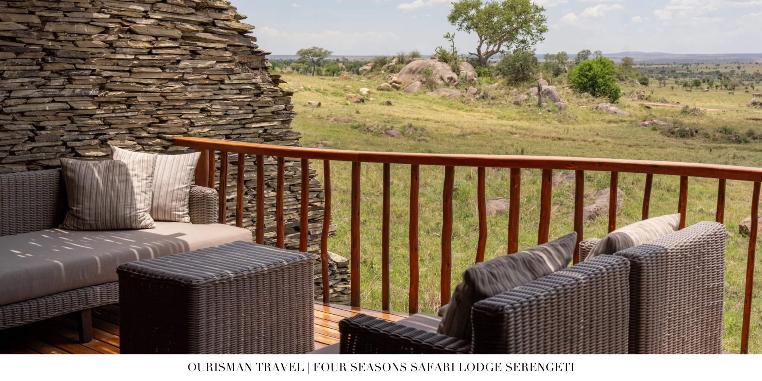 luxury lodge in Serengeti with views of roaming wildlife