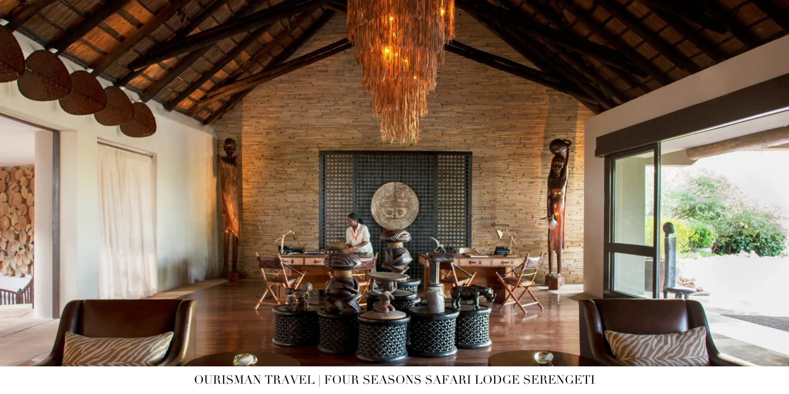 Serengeti luxury resort surrounded by wildlife and open plains
