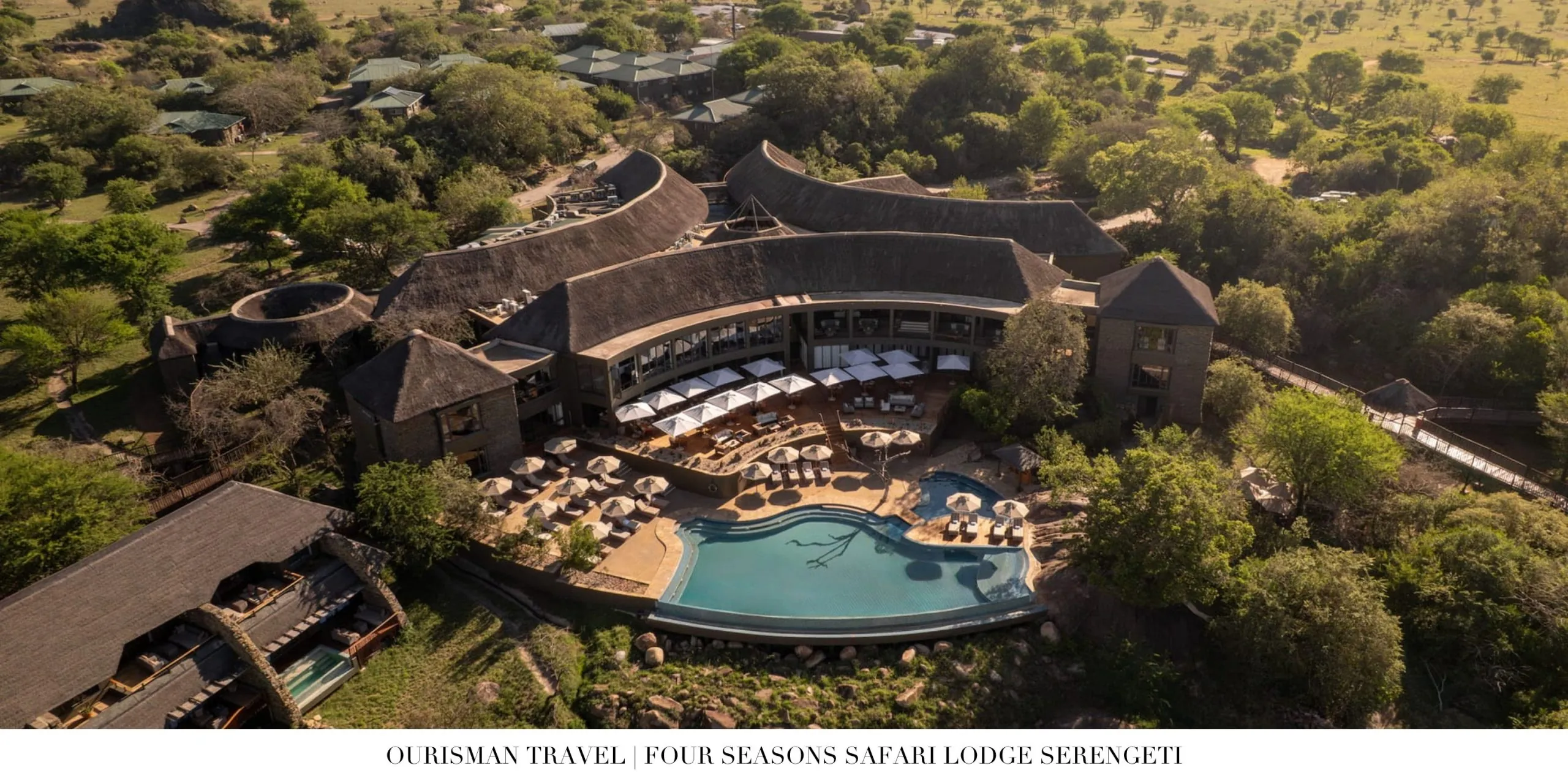 aerial view of Four Seasons Serengeti in Tanzania