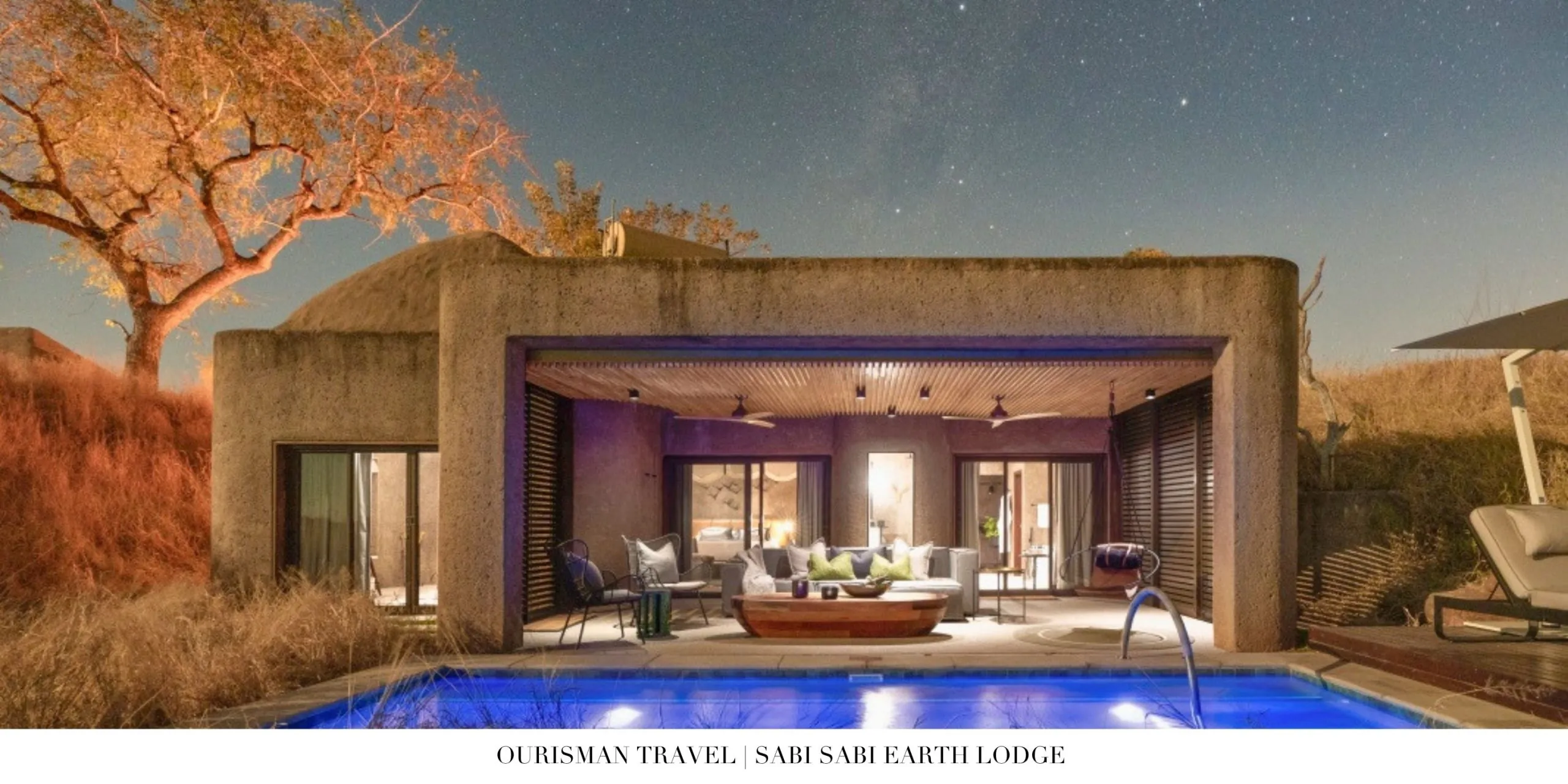 Sabi Sabi Earth Lodge exterior built into the South African landscape