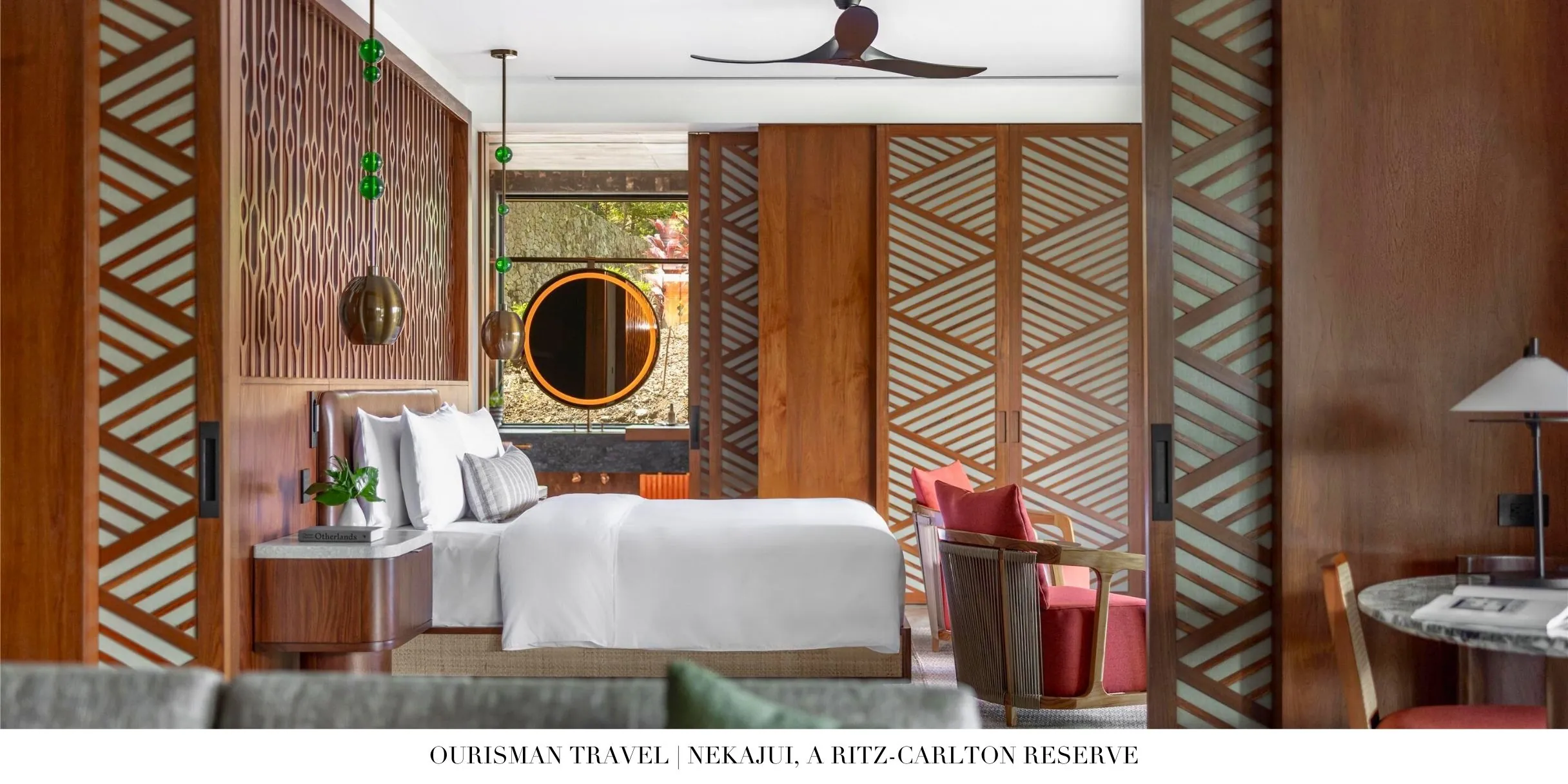 Luxury bedroom with ocean-facing windows at Nekajui, a Ritz-Carlton Reserve