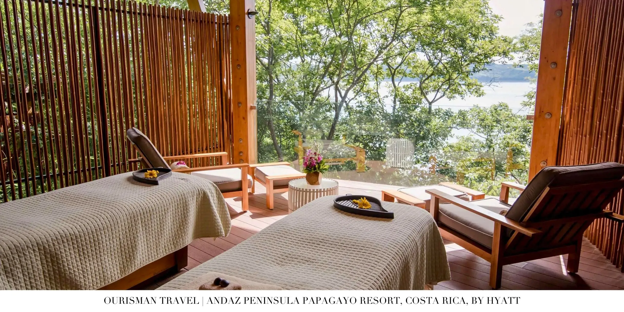 Spa pavilion nestled into the hillside at Andaz Costa Rica Resort