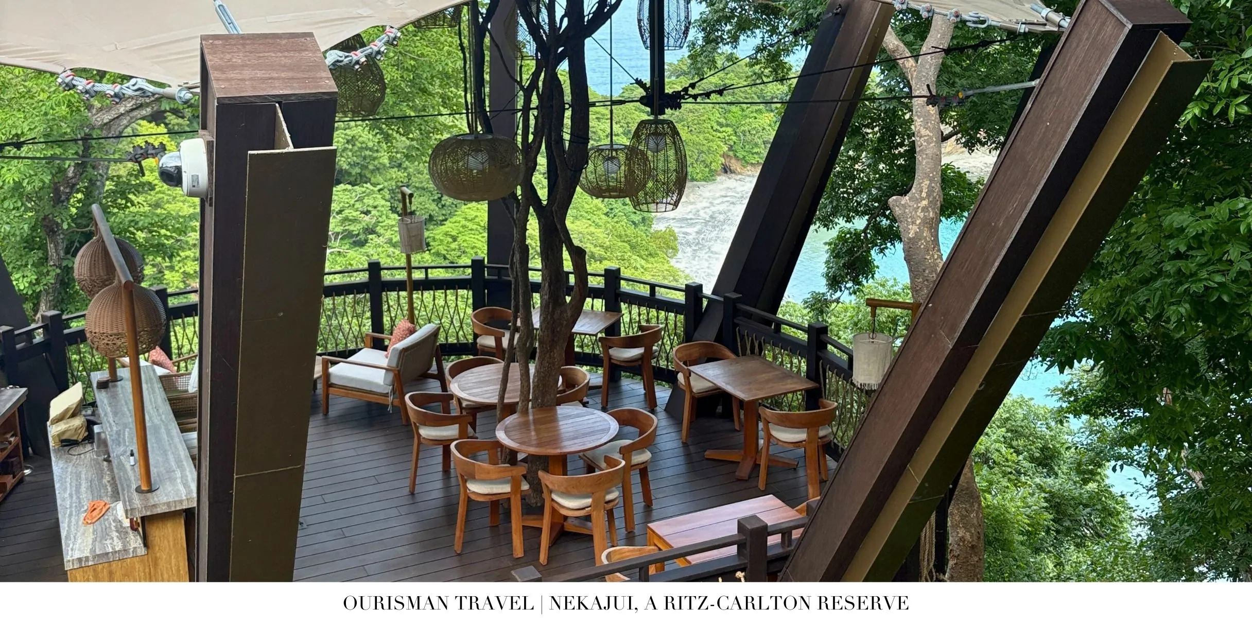 Treetop bar at Nekajui, a Ritz-Carlton Reserve set above the jungle canopy