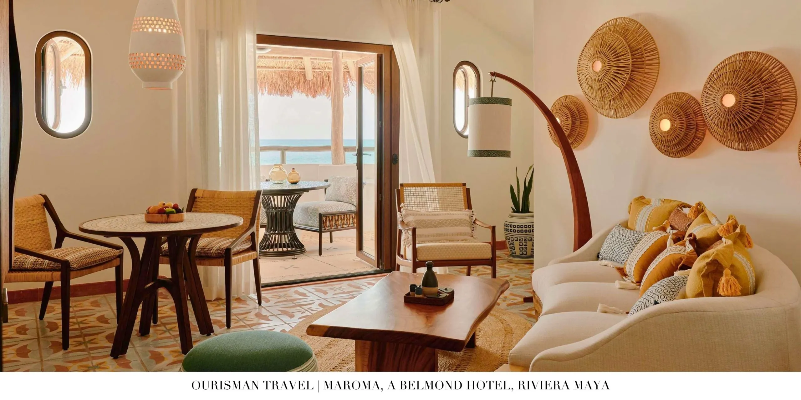 Bedroom with tropical views at Maroma Riviera Maya