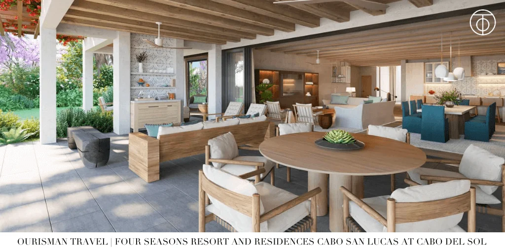 Four Seasons Cabo Del Sol open air dining and living space Cabo San Lucas Mexico