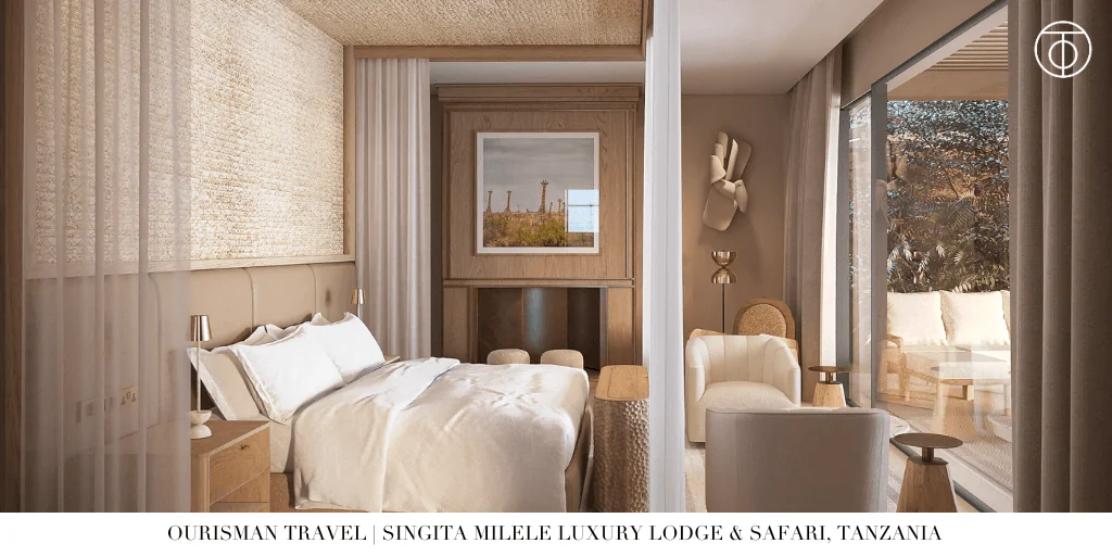 Singita Milele guest suite interior Serengeti Tanzania