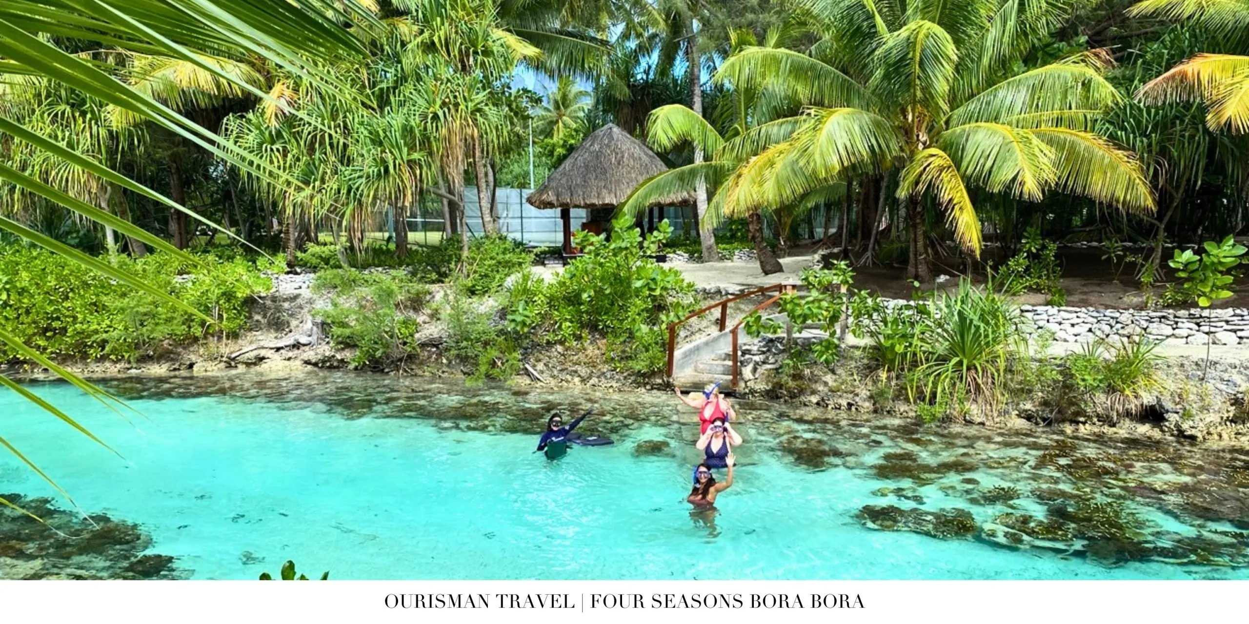 Snorkeling in the lagoon at Four Seasons Bora Bora