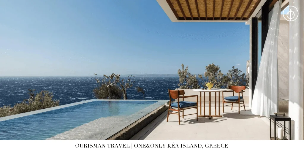 One&Only Kéa Island infinity pool with sea view Greece
