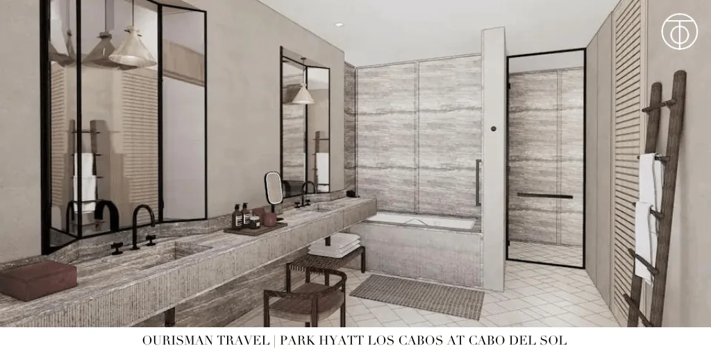 Park Hyatt Los Cabos bathroom with double vanity Cabo Del Sol Mexico