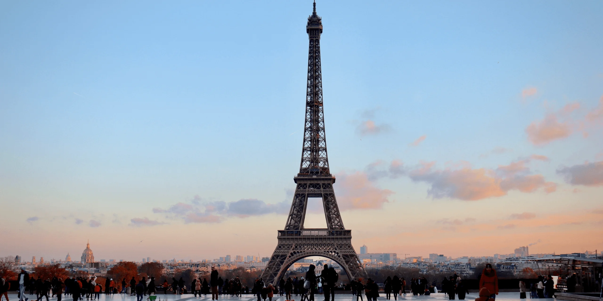 Eiffel Tower in Paris at sunset